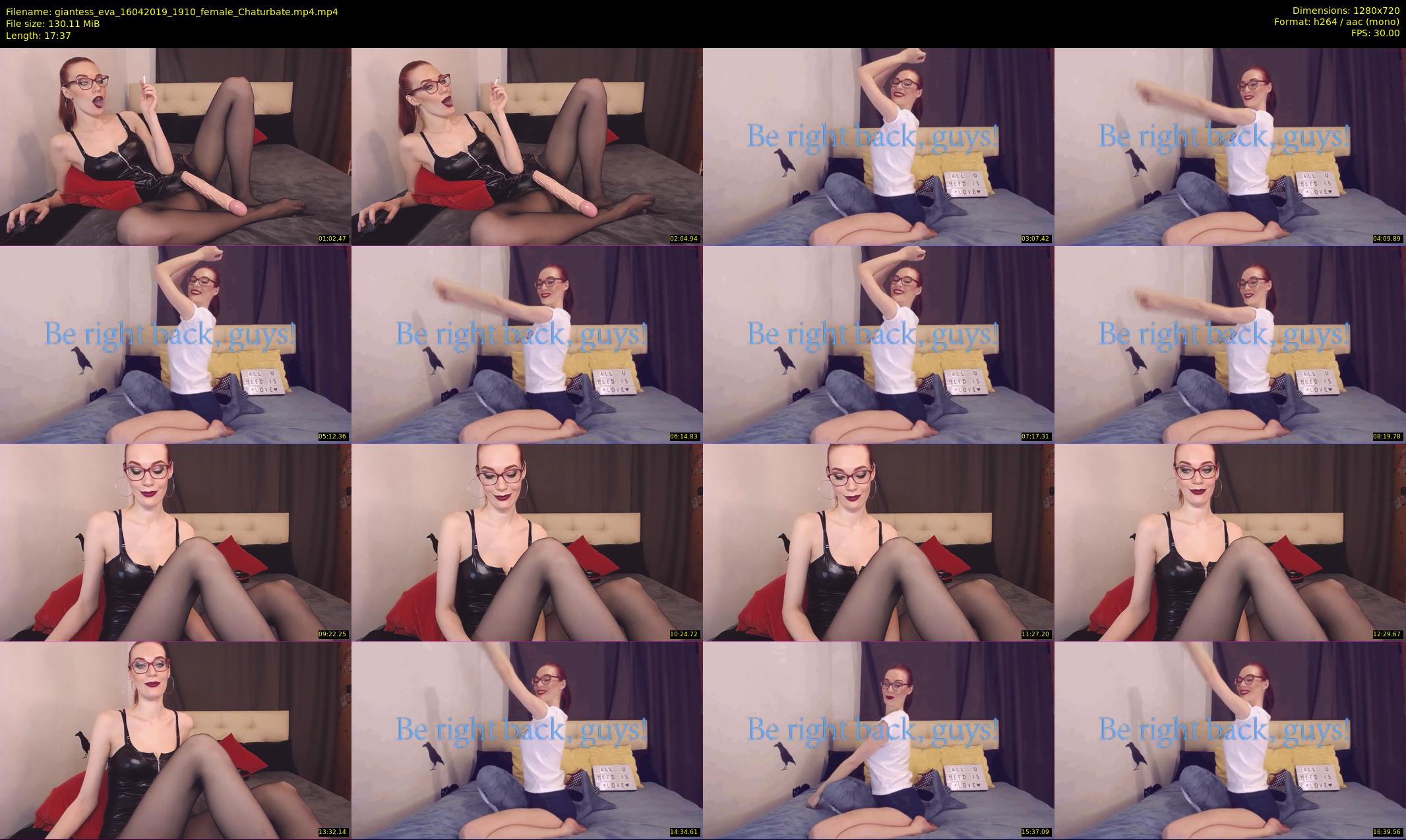 giantess_eva — 18 minute Chaturbate female cam show recording, 720p, Apr 16, 2019