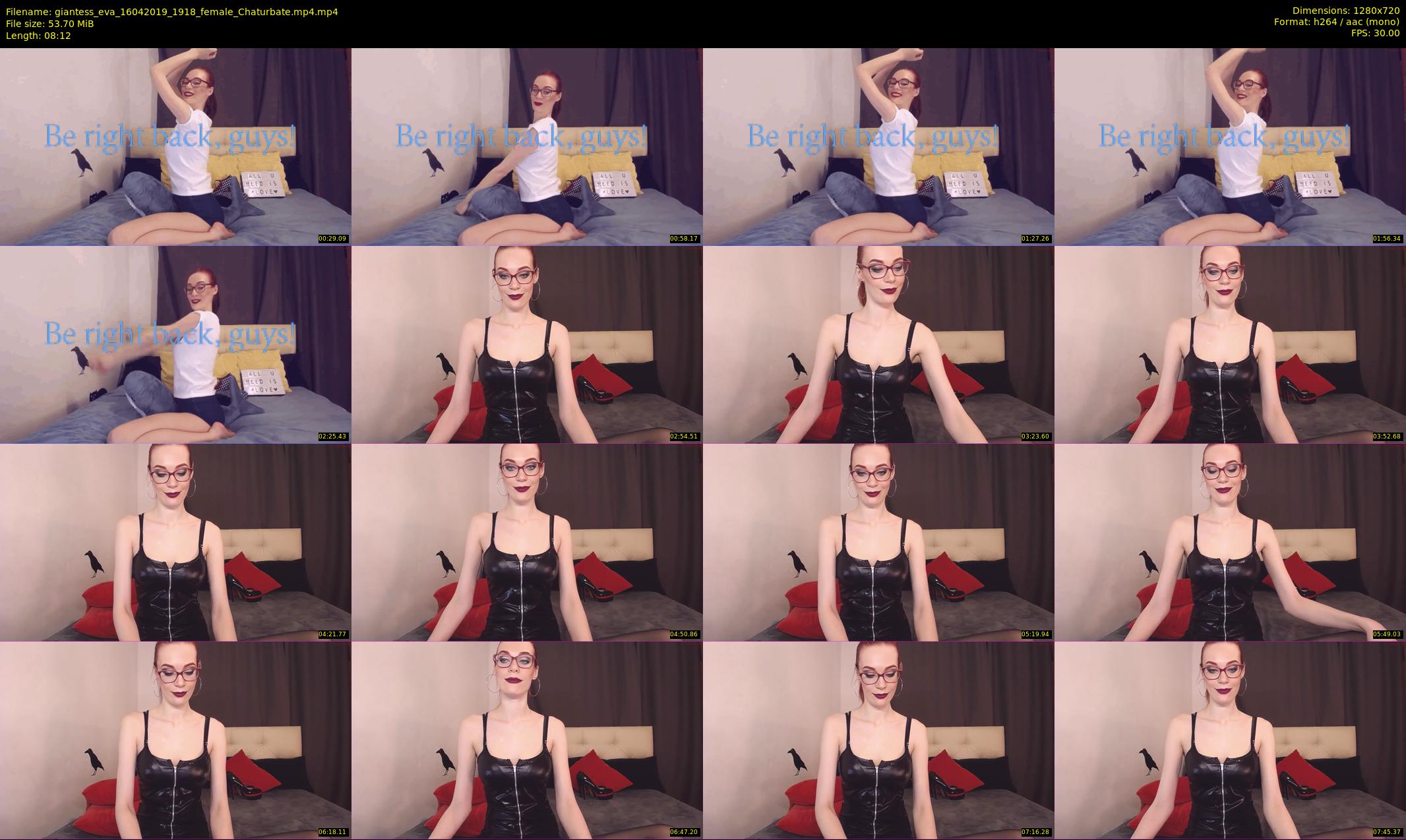 giantess_eva — 9 minute Chaturbate female cam show recording, 720p, Apr 16, 2019