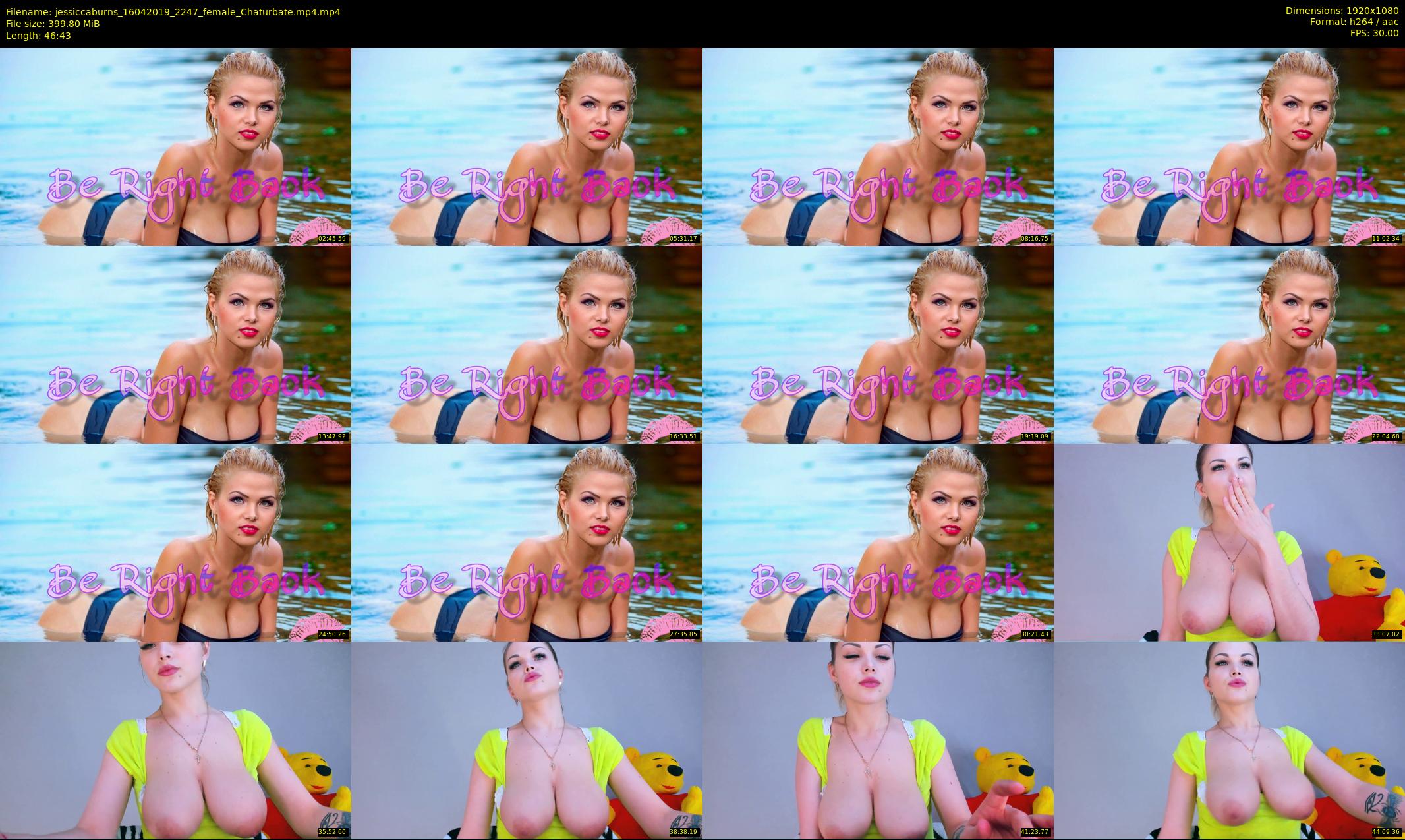 jessiccaburns — 47 minute Chaturbate female cam show recording, 1080p, Apr 16, 2019