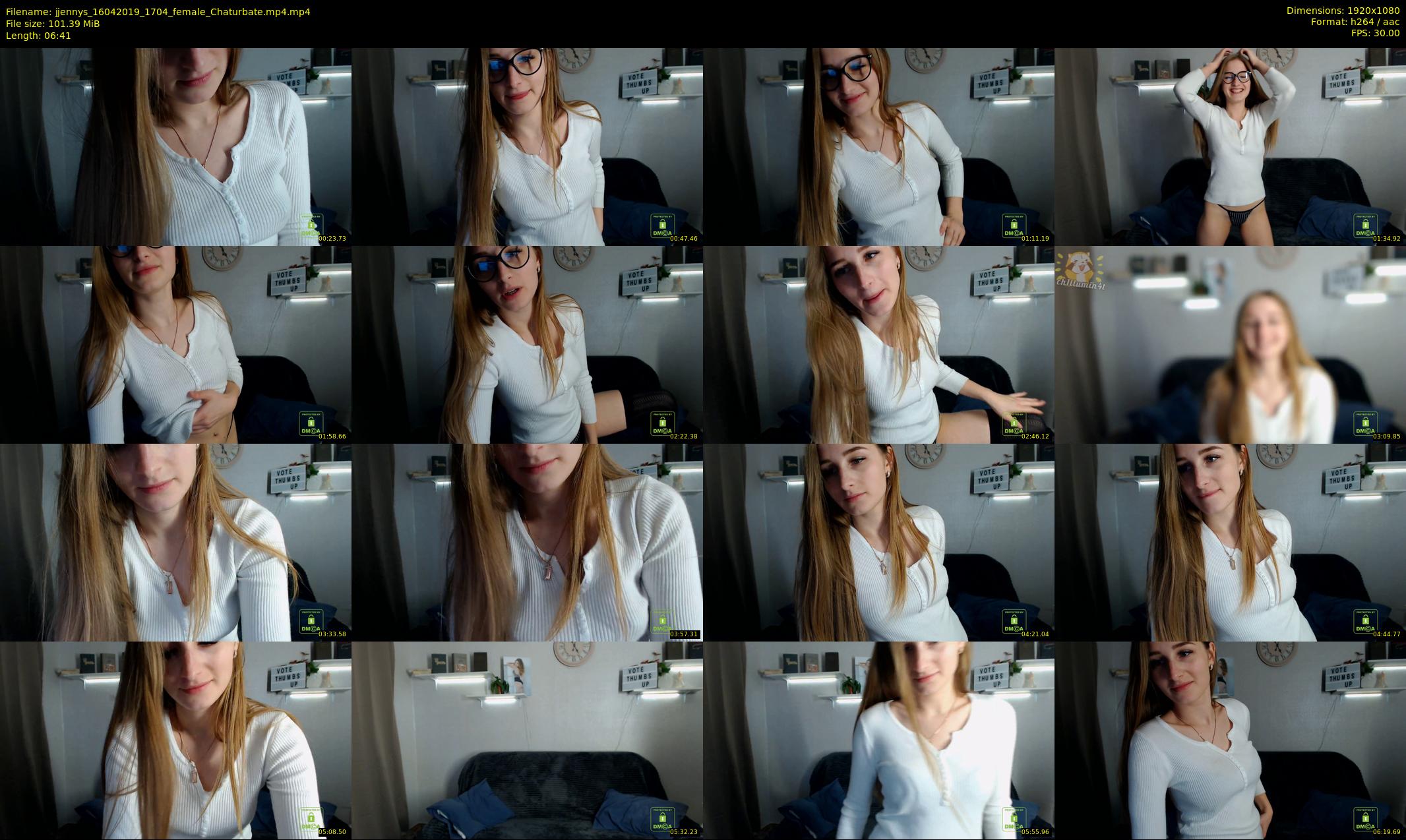 jjennys — 7 minute Chaturbate female cam show recording, 1080p, Apr 16, 2019
