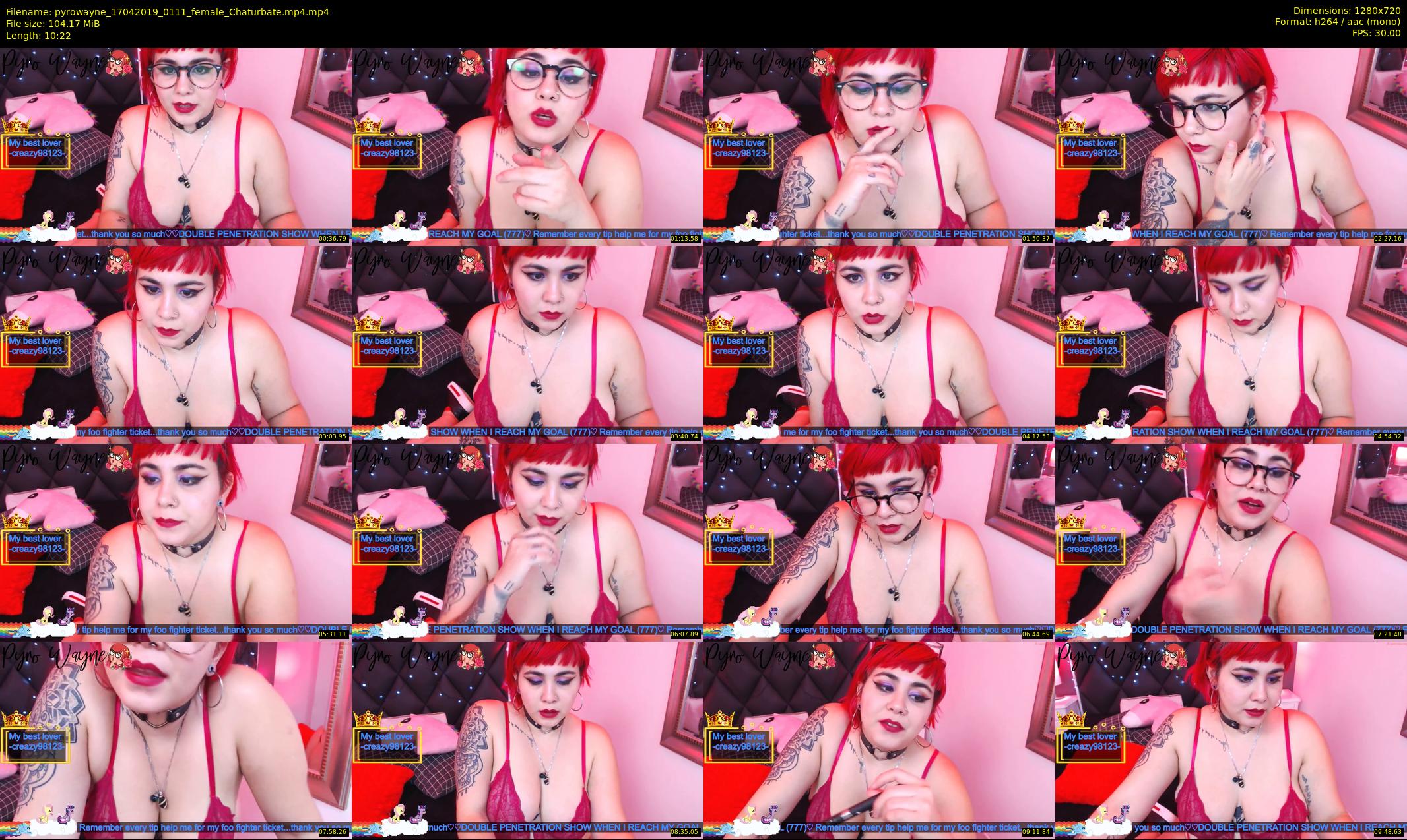 pyrowayne — 11 minute Chaturbate female cam show recording, 720p, Apr 17, 2019