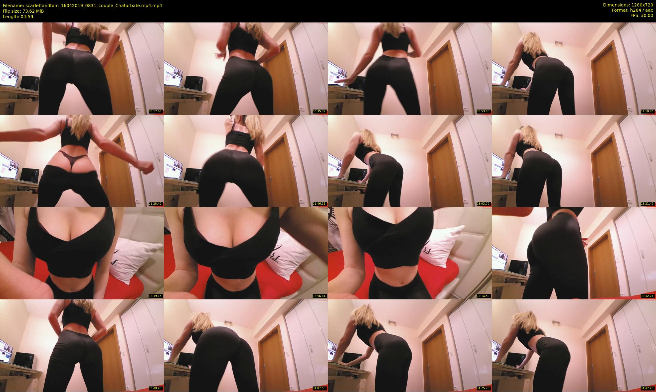 scarlettandtom — 5 minute Chaturbate couple cam show recording, 720p, Apr 16, 2019