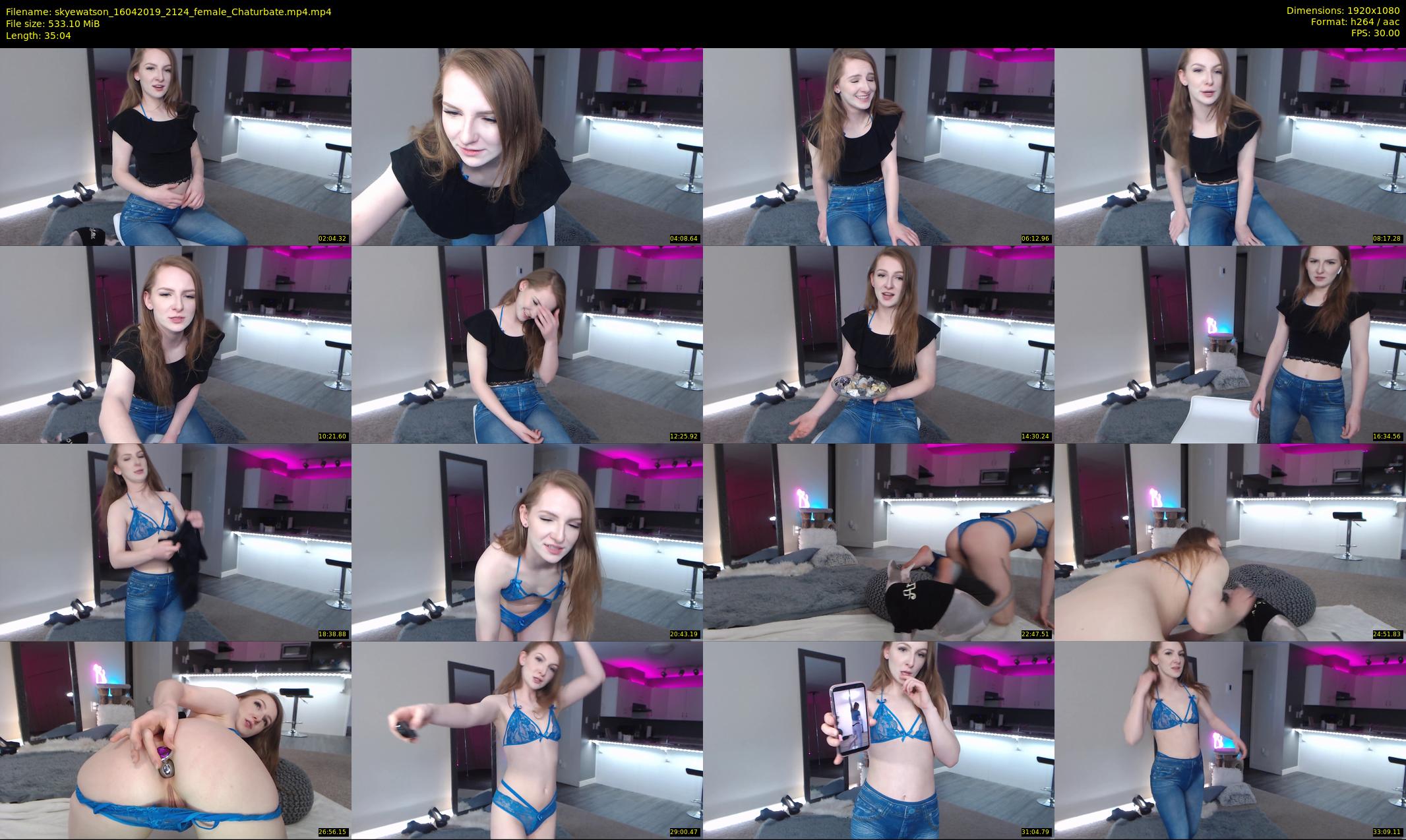 skyewatson — 36 minute Chaturbate female cam show recording, 1080p, Apr 16, 2019