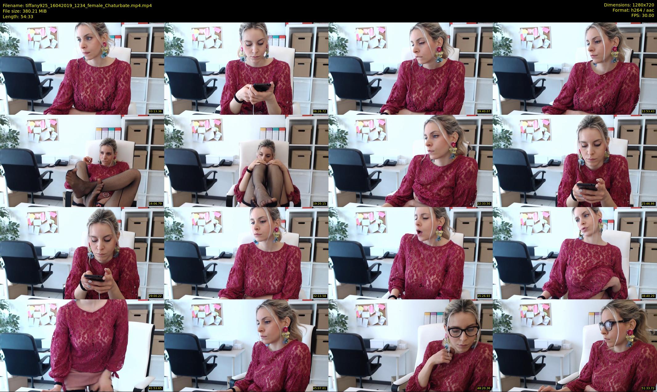 tiffany925 — 55 minute Chaturbate female cam show recording, 720p, Apr 16, 2019