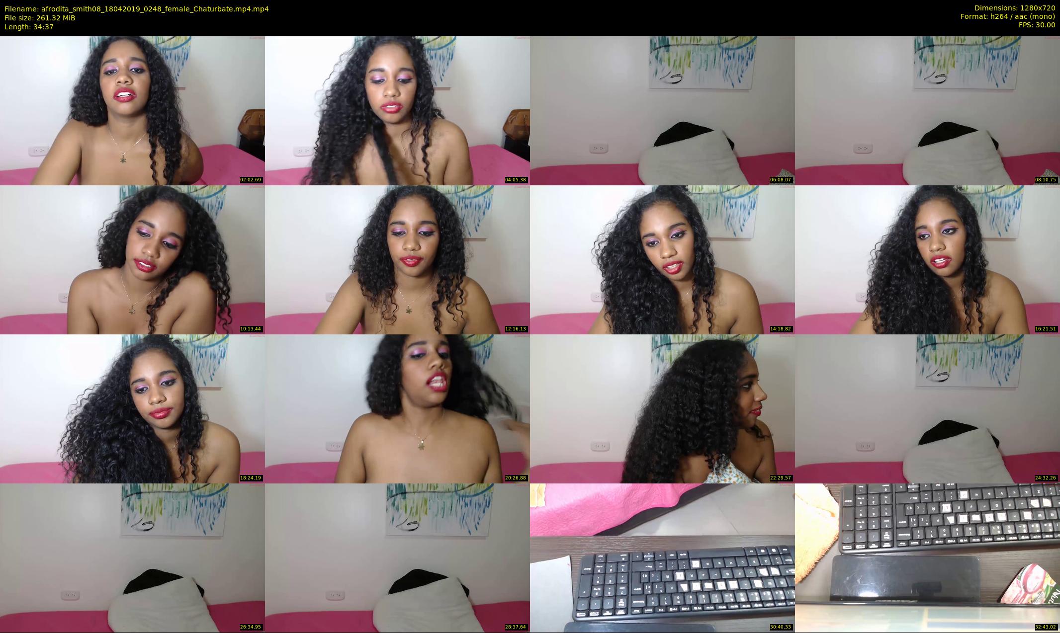 afrodita_smith08 — 35 minute Chaturbate female cam show recording, 720p, Apr 18, 2019