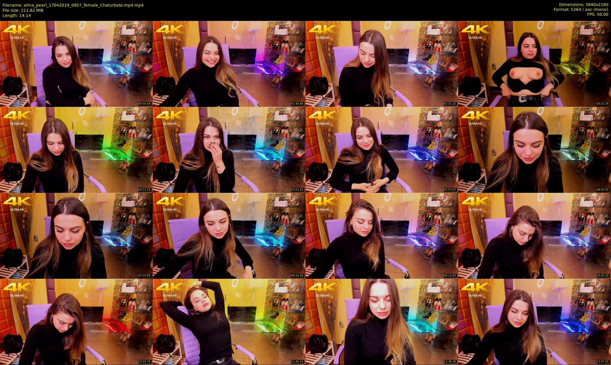 alma_pearl — 15 minute Chaturbate female cam show recording, 4K, Apr 17, 2019