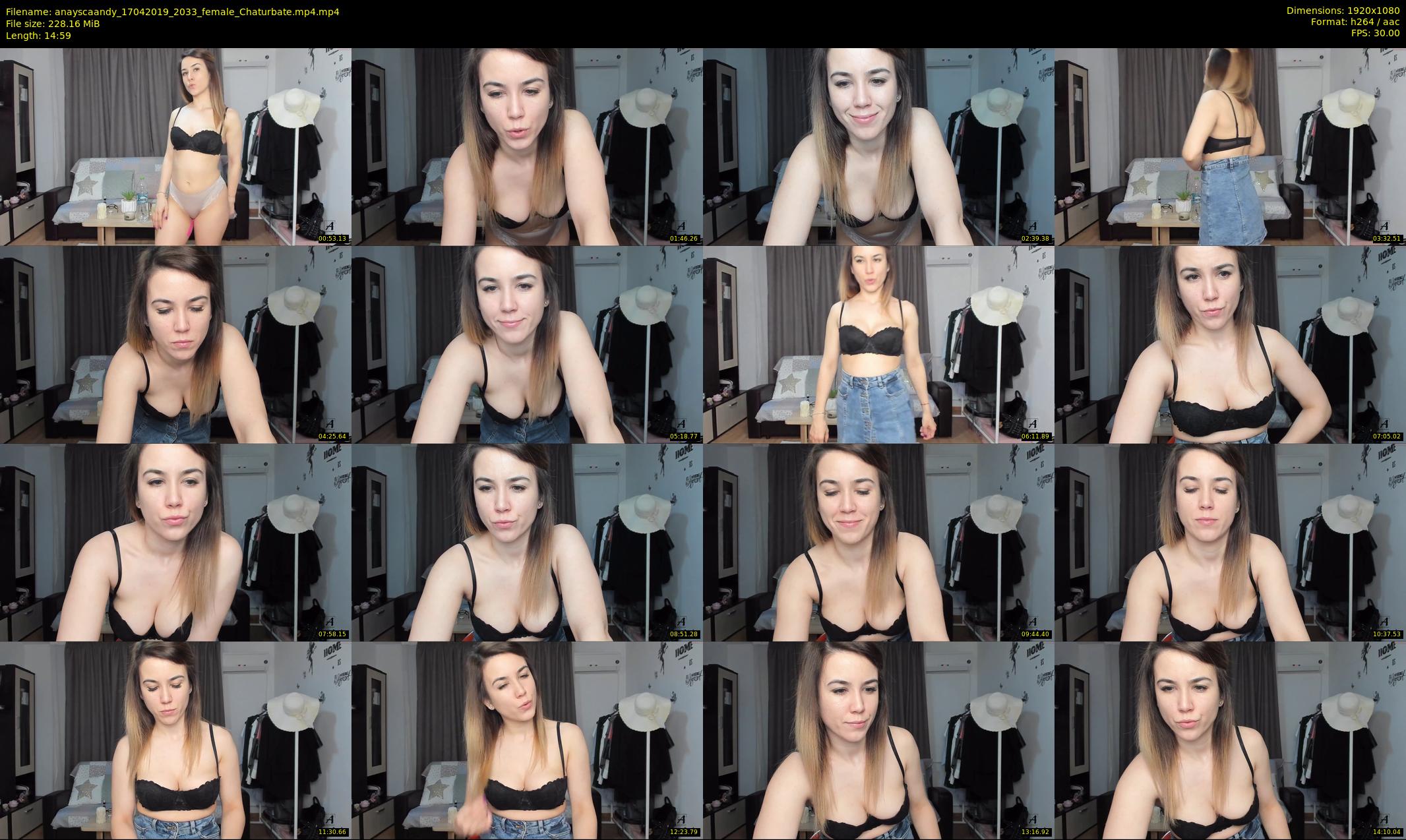 anayscaandy — 15 minute Chaturbate female cam show recording, 1080p, Apr 17, 2019