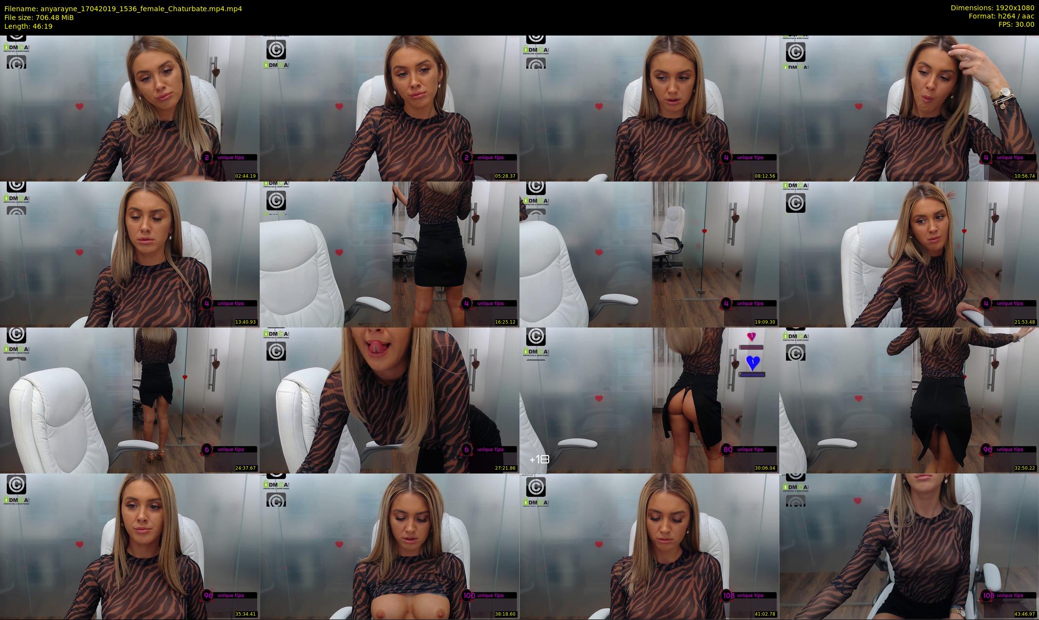 anyarayne — 47 minute Chaturbate female cam show recording, 1080p, Apr 17, 2019