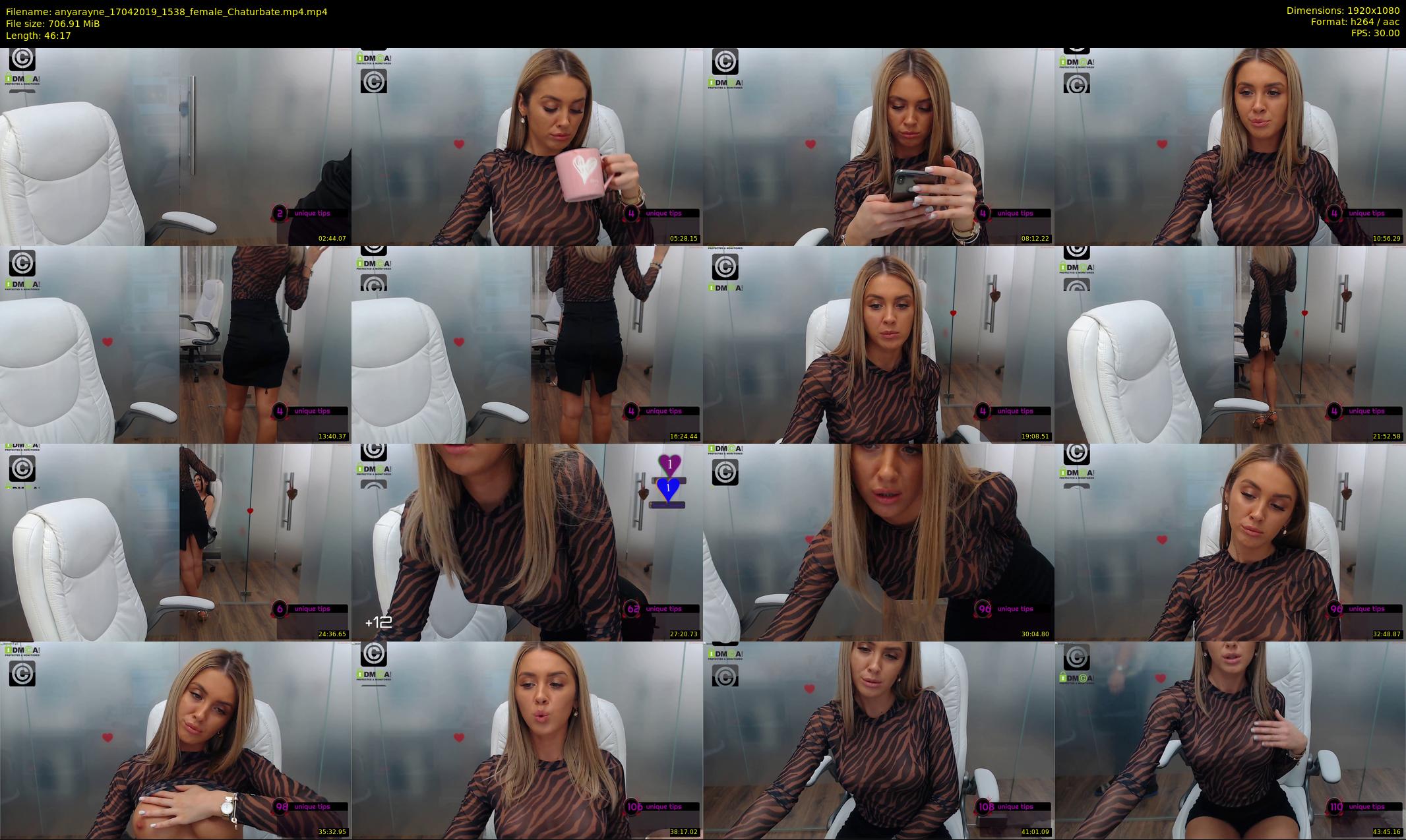 anyarayne — 47 minute Chaturbate female cam show recording, 1080p, Apr 17, 2019