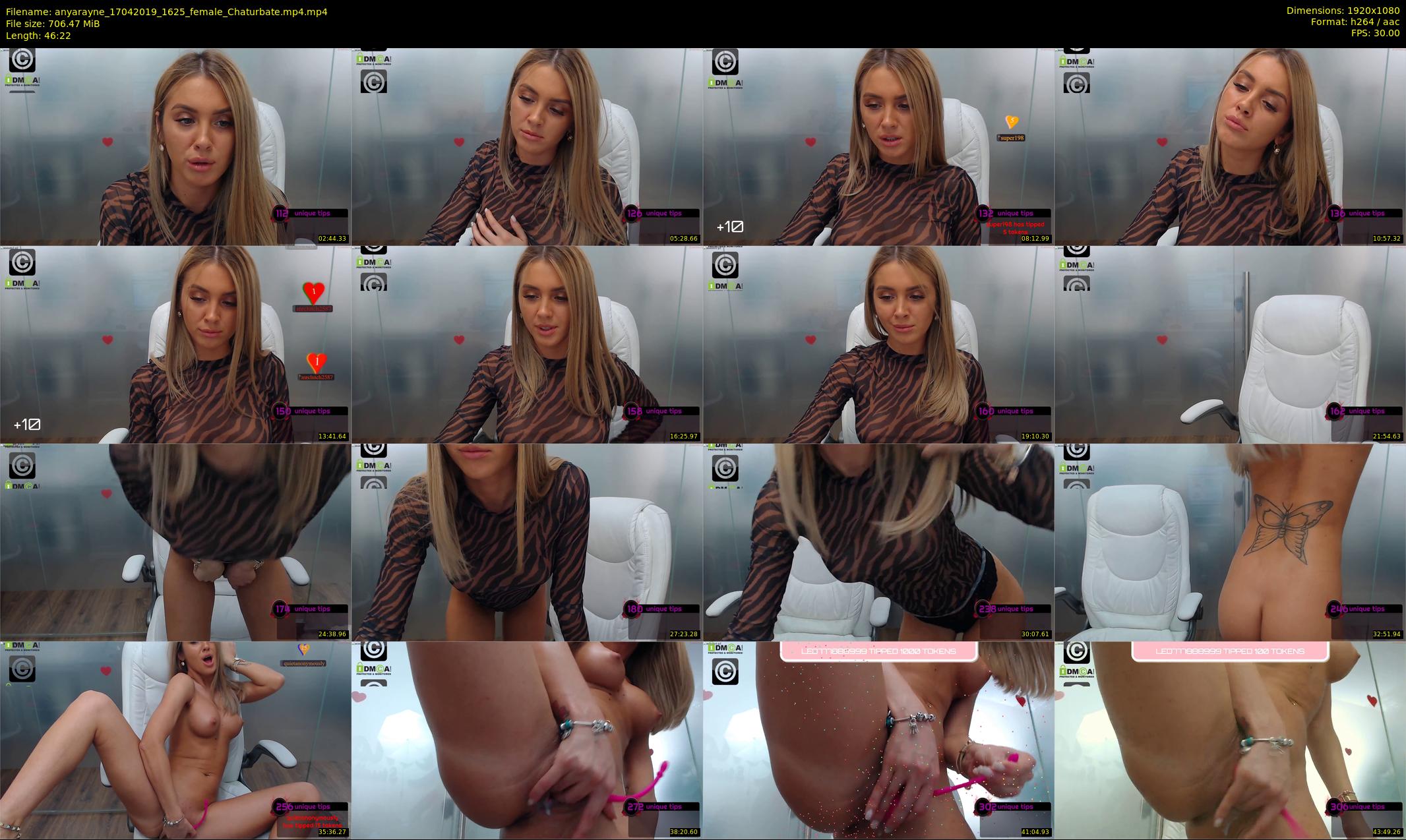 anyarayne — 47 minute Chaturbate female cam show recording, 1080p, Apr 17, 2019