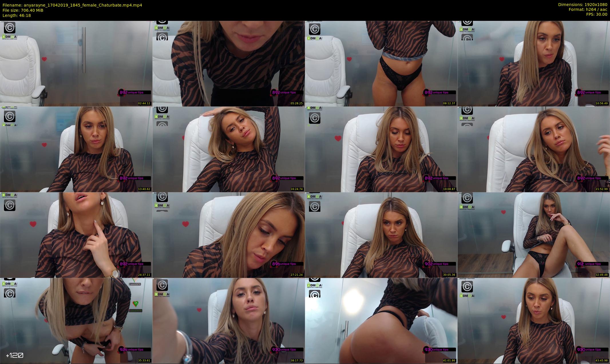 anyarayne — 47 minute Chaturbate female cam show recording, 1080p, Apr 17, 2019