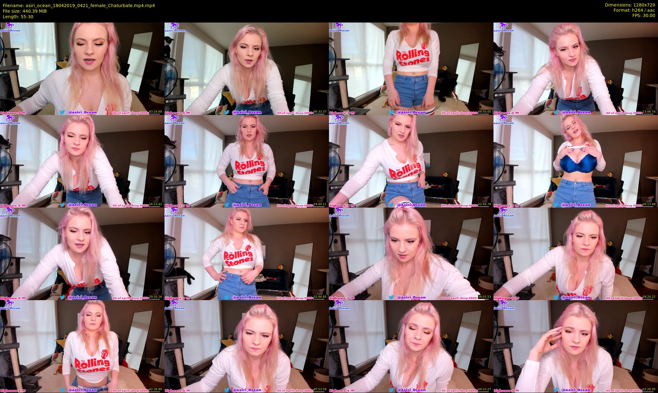asiri_ocean — 56 minute Chaturbate female cam show recording, 720p, Apr 18, 2019