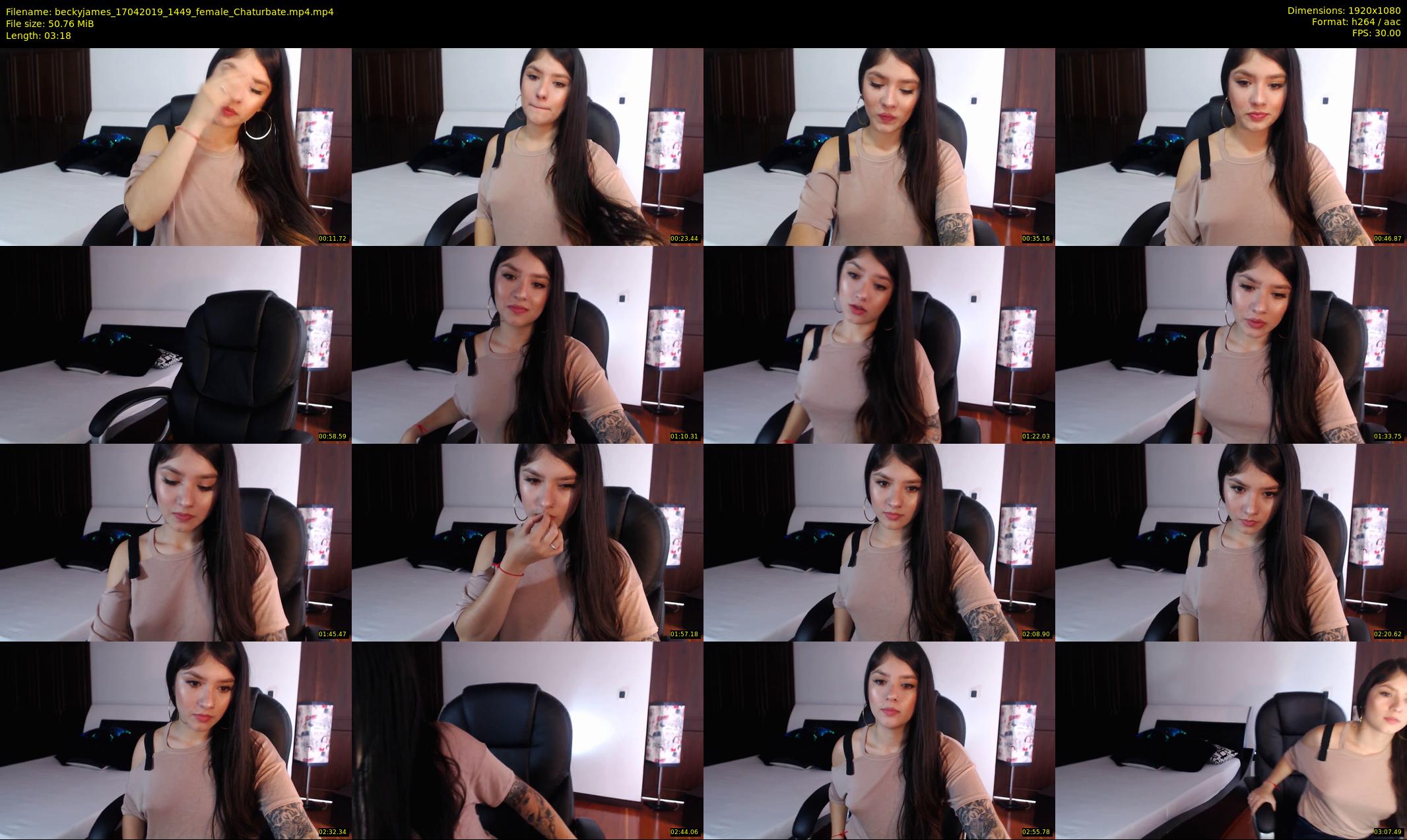 beckyjames — 4 minute Chaturbate female cam show recording, 1080p, Apr 17, 2019