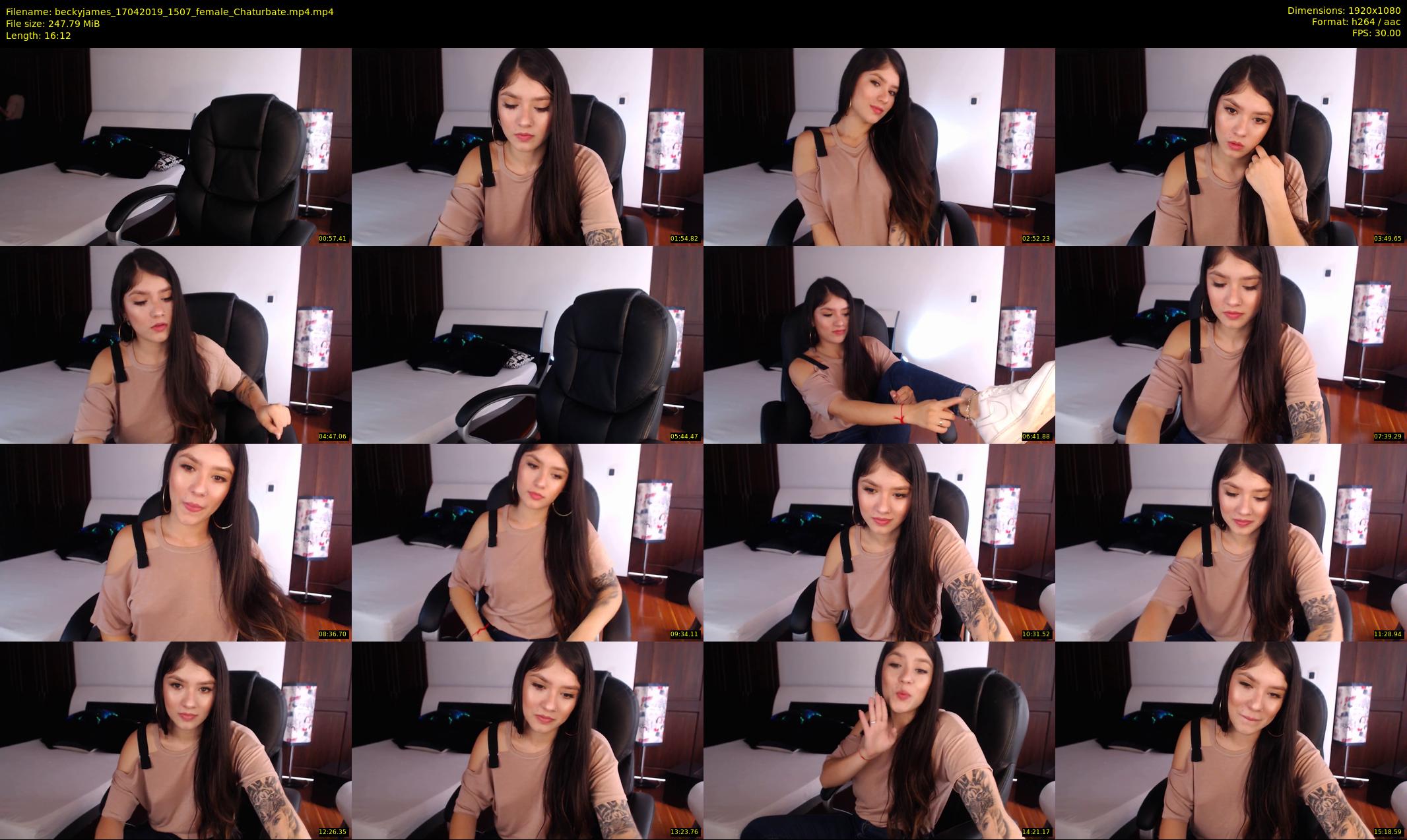 beckyjames — 17 minute Chaturbate female cam show recording, 1080p, Apr 17, 2019
