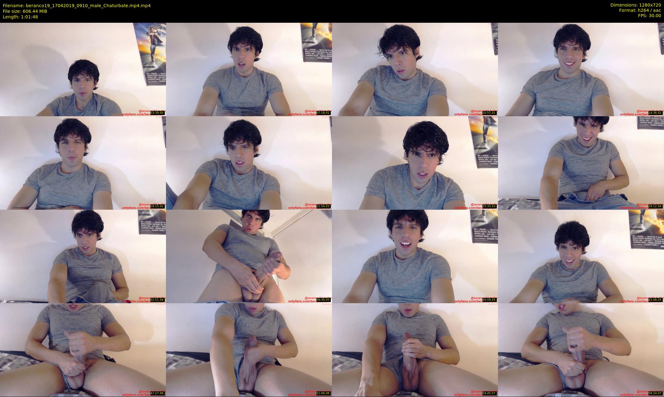 beranco19 — 62 minute Chaturbate male cam show recording, 720p, Apr 17, 2019