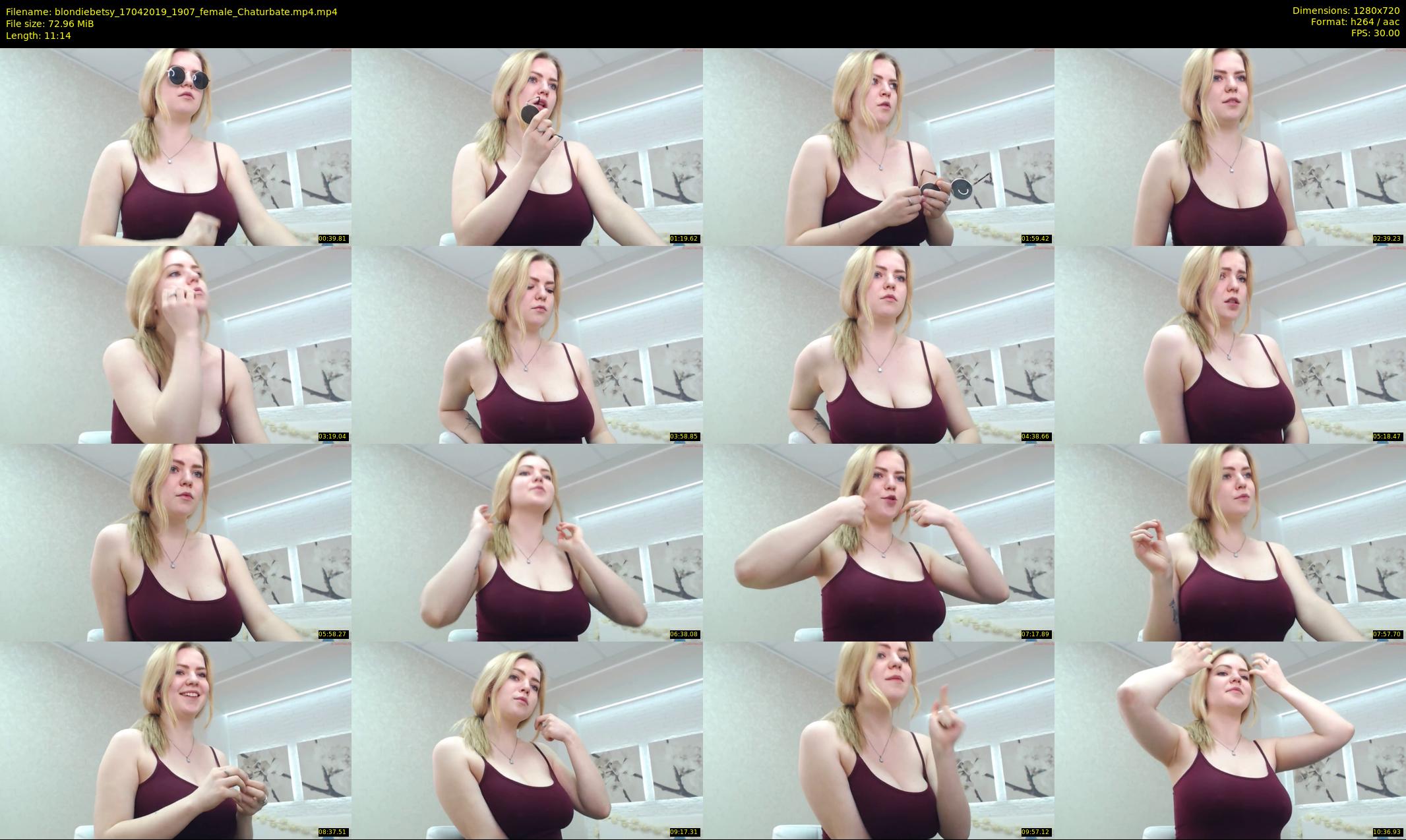 blondiebetsy — 12 minute Chaturbate female cam show recording, 720p, Apr 17, 2019