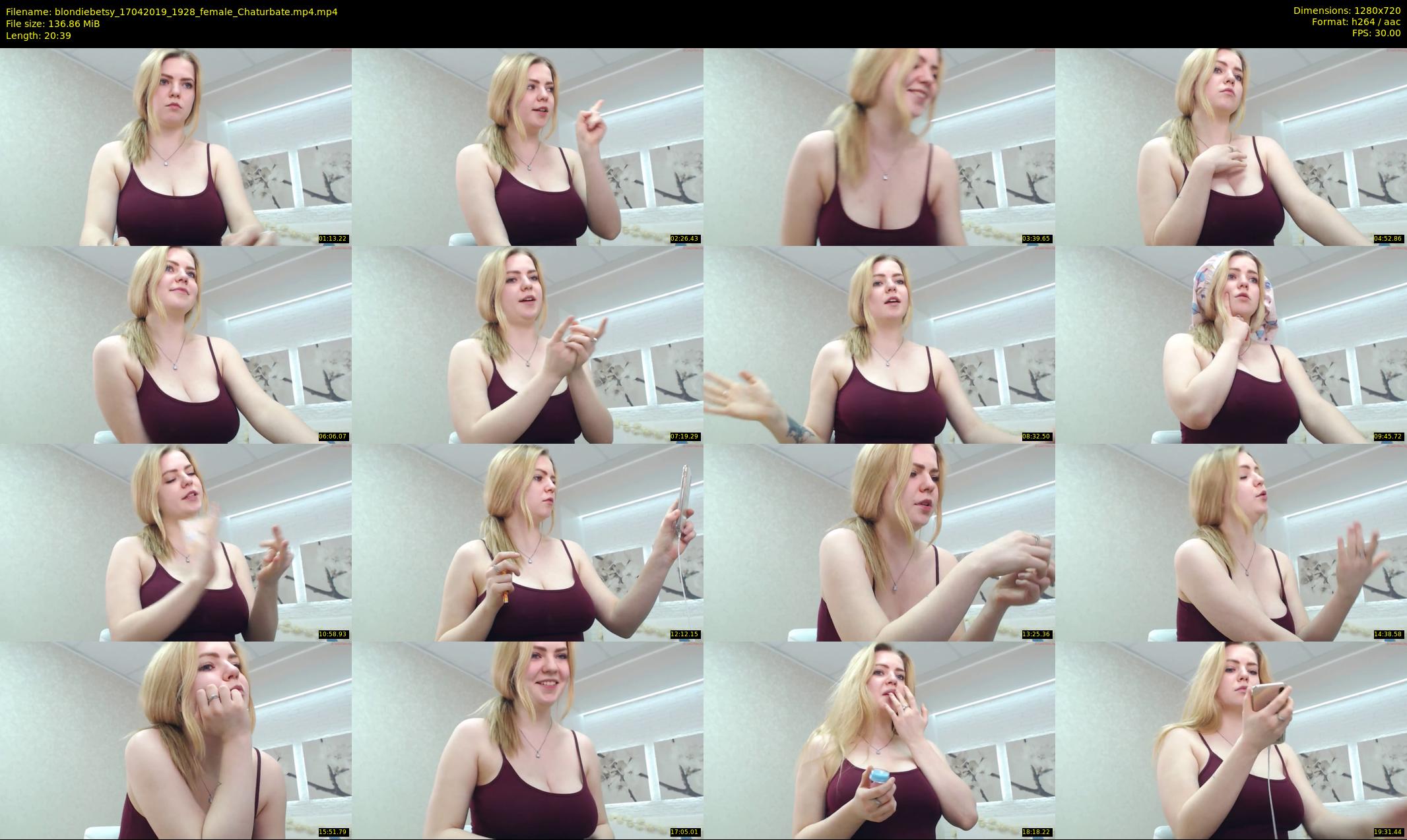 blondiebetsy — 21 minute Chaturbate female cam show recording, 720p, Apr 17, 2019