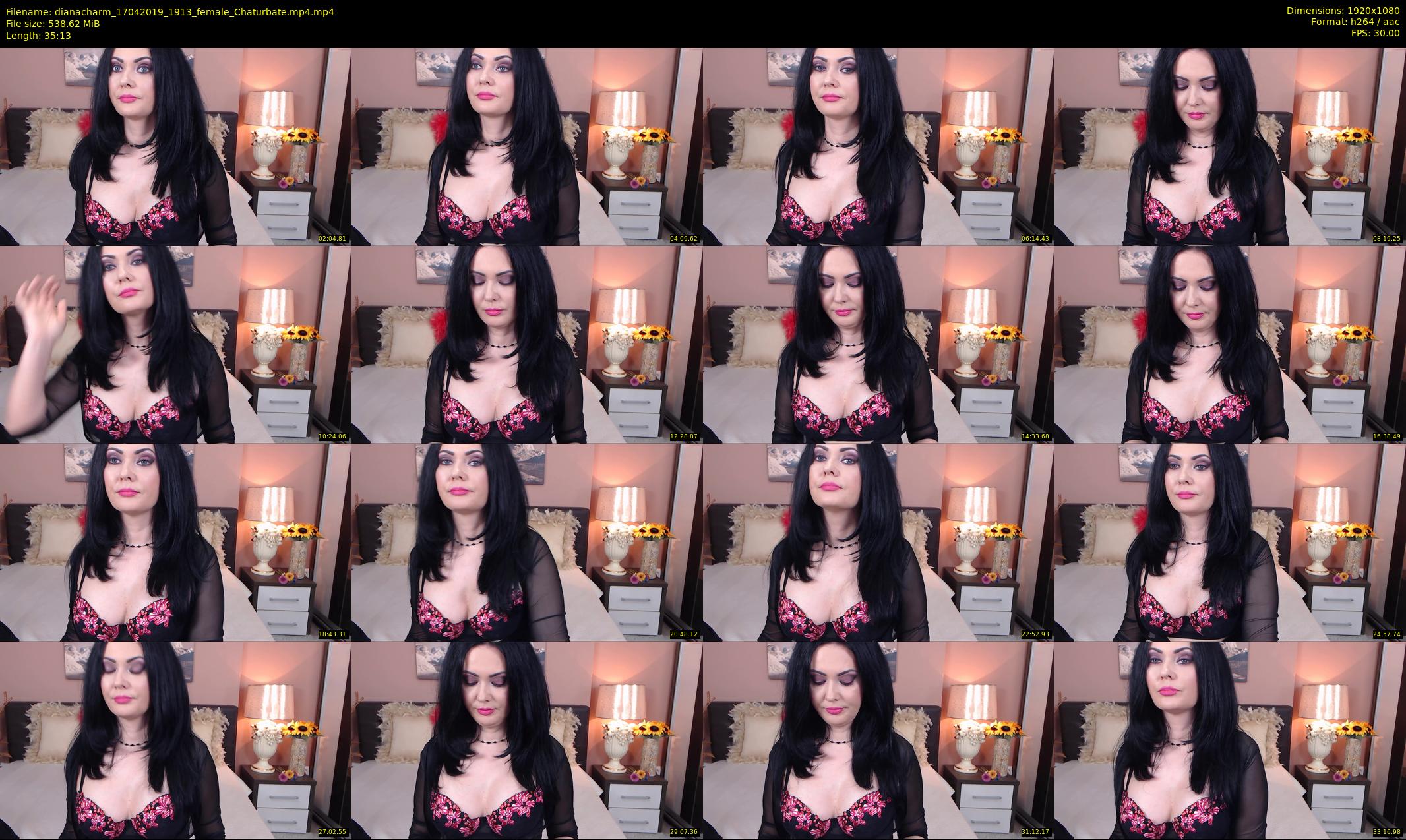 dianacharm — 36 minute Chaturbate female cam show recording, 1080p, Apr 17, 2019
