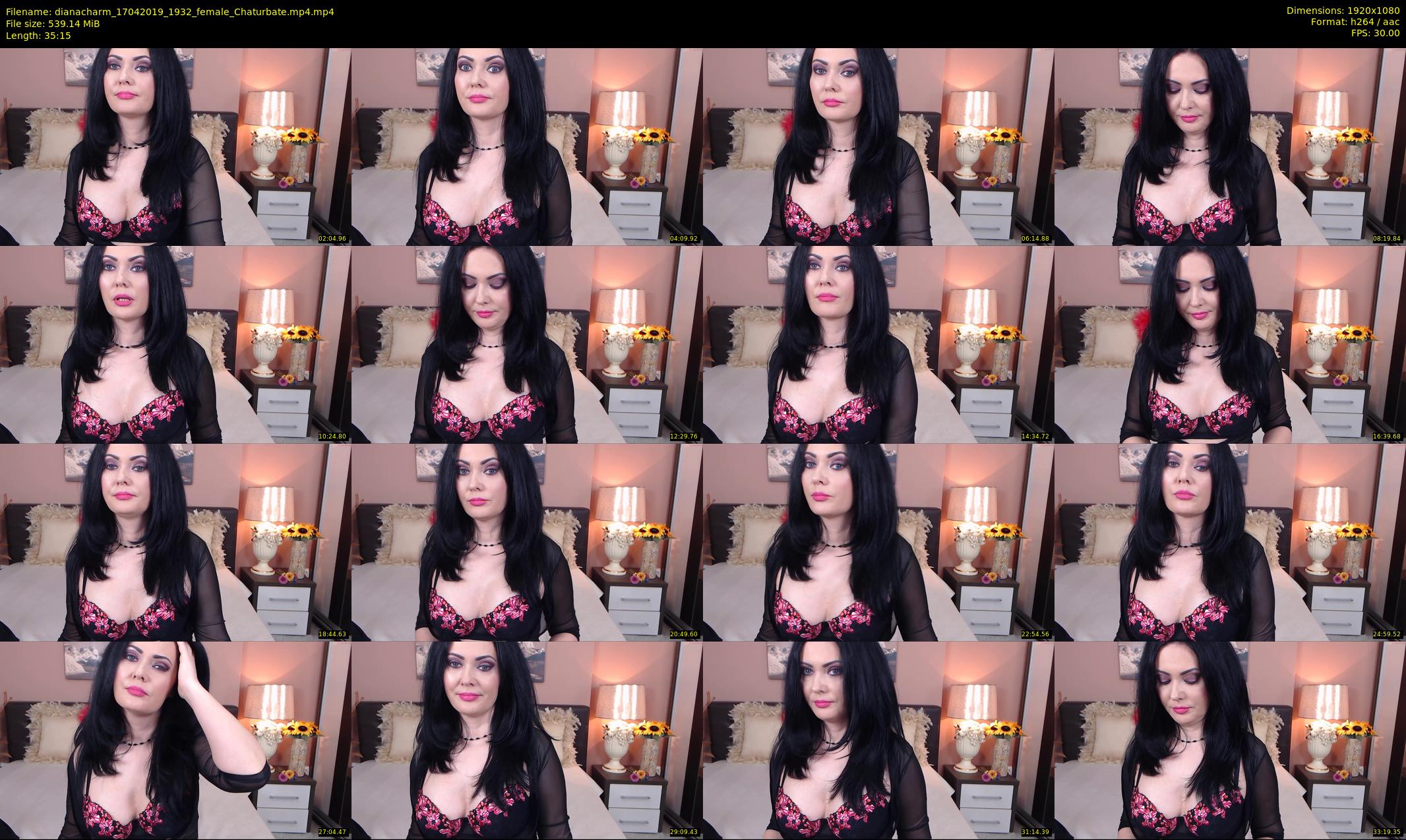 dianacharm — 36 minute Chaturbate female cam show recording, 1080p, Apr 17, 2019