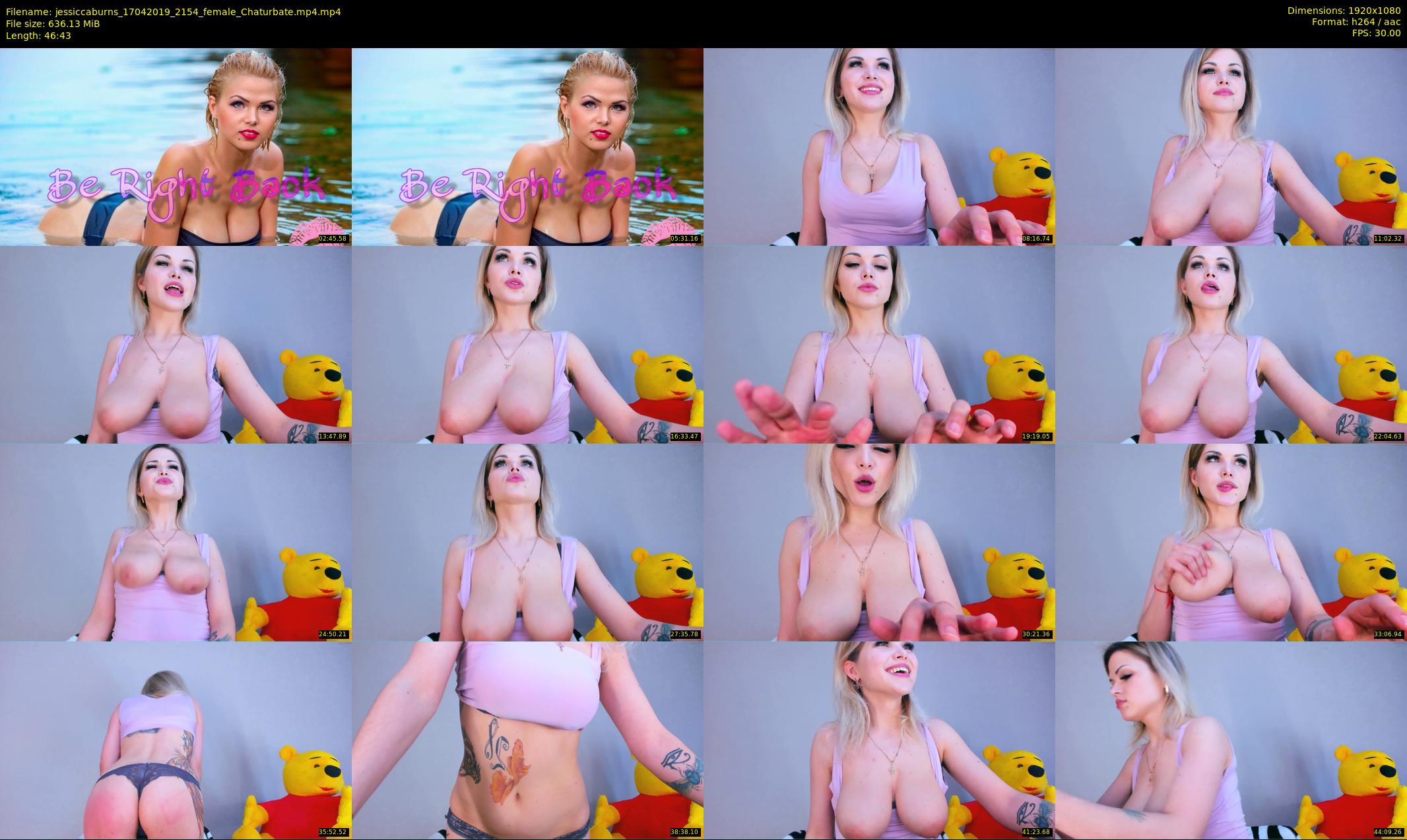 jessiccaburns — 47 minute Chaturbate female cam show recording, 1080p, Apr 17, 2019