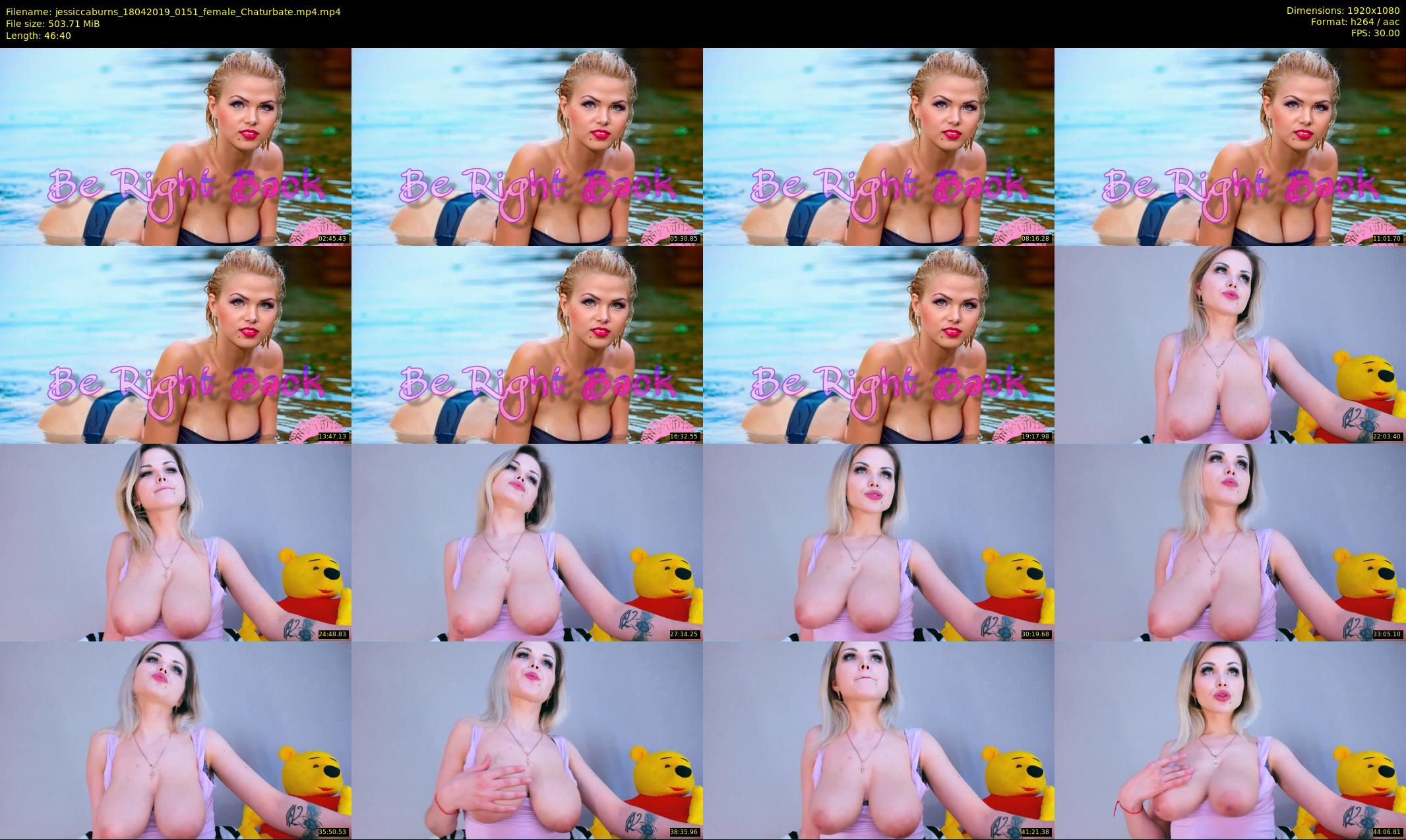 jessiccaburns — 47 minute Chaturbate female cam show recording, 1080p, Apr 18, 2019
