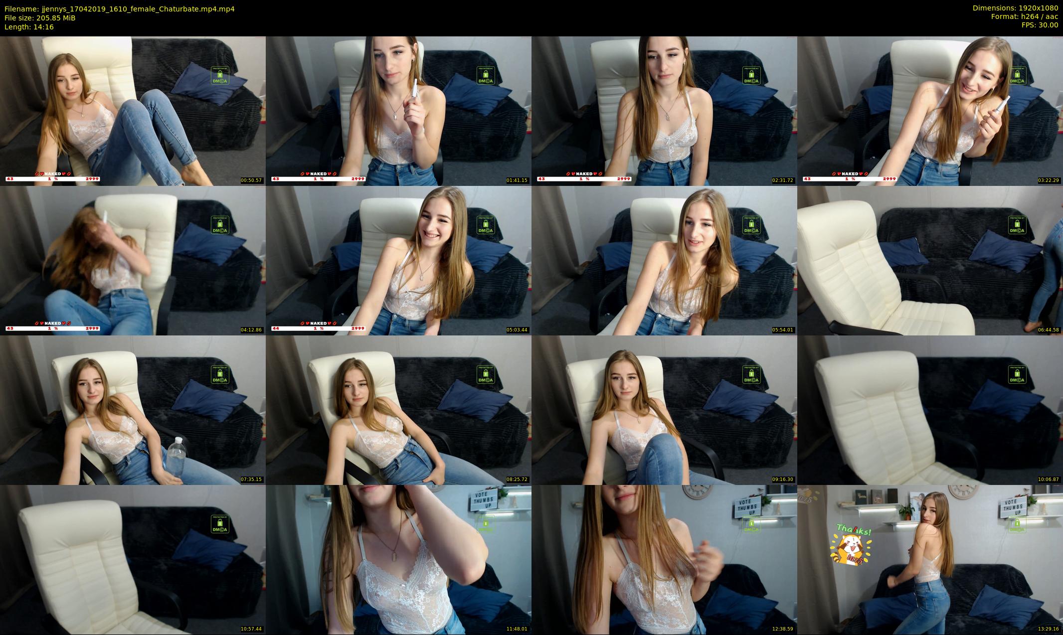jjennys — 15 minute Chaturbate female cam show recording, 1080p, Apr 17, 2019