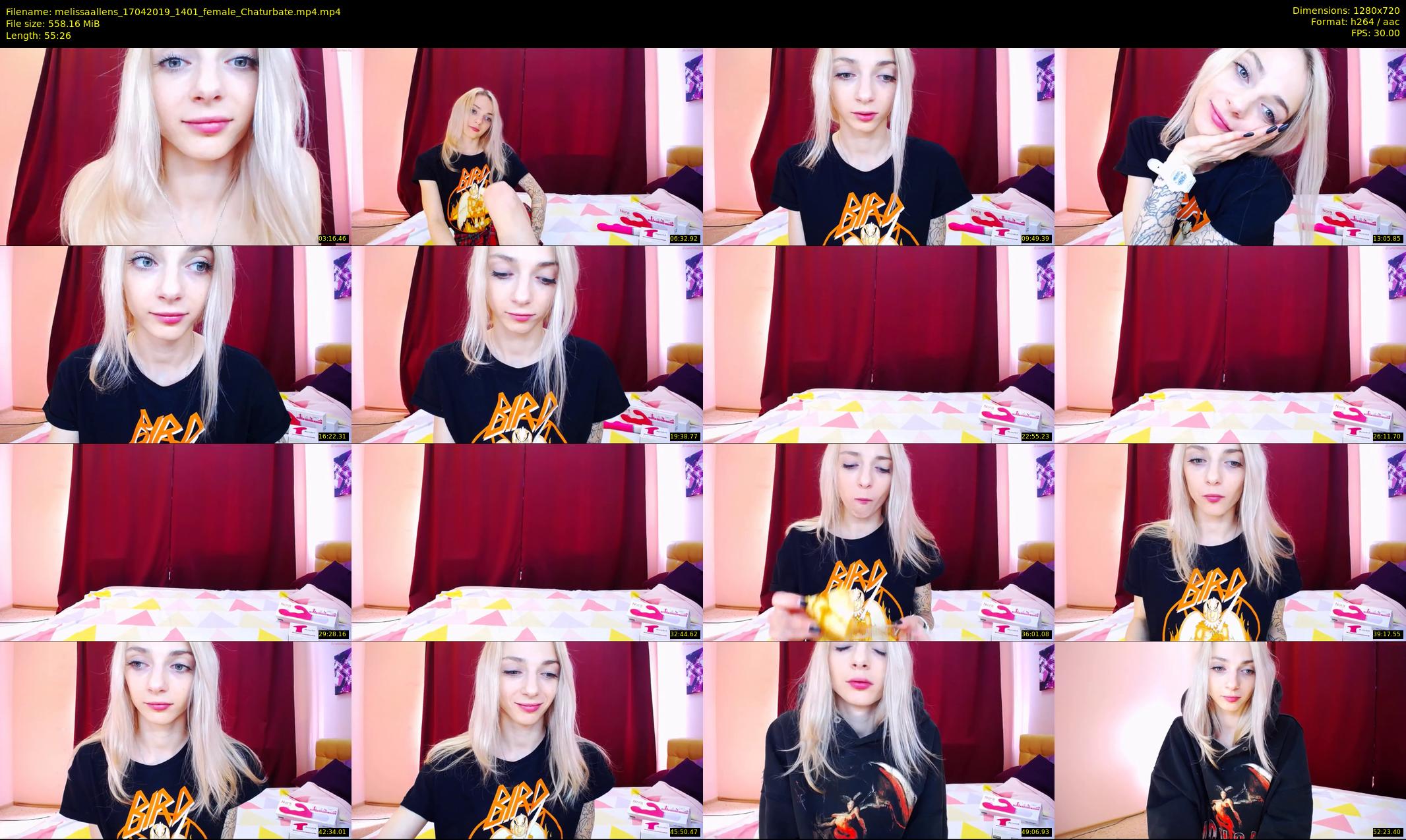 melissaallens — 56 minute Chaturbate female cam show recording, 720p, Apr 17, 2019