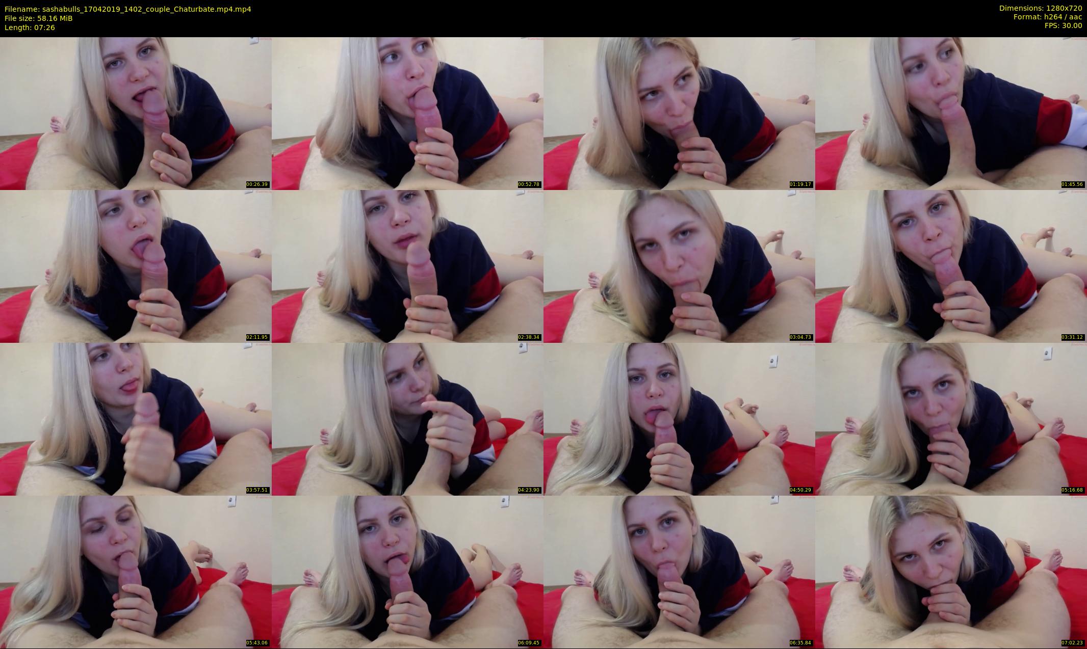 sashabulls — 8 minute Chaturbate couple cam show recording, 720p, Apr 17, 2019