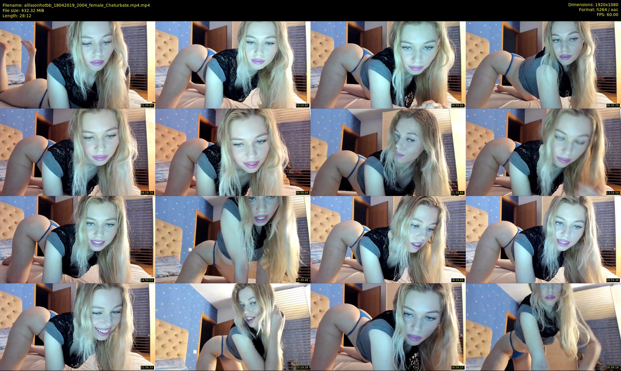 allissonhotbb — 29 minute Chaturbate female cam show recording, 1080p, Apr 18, 2019