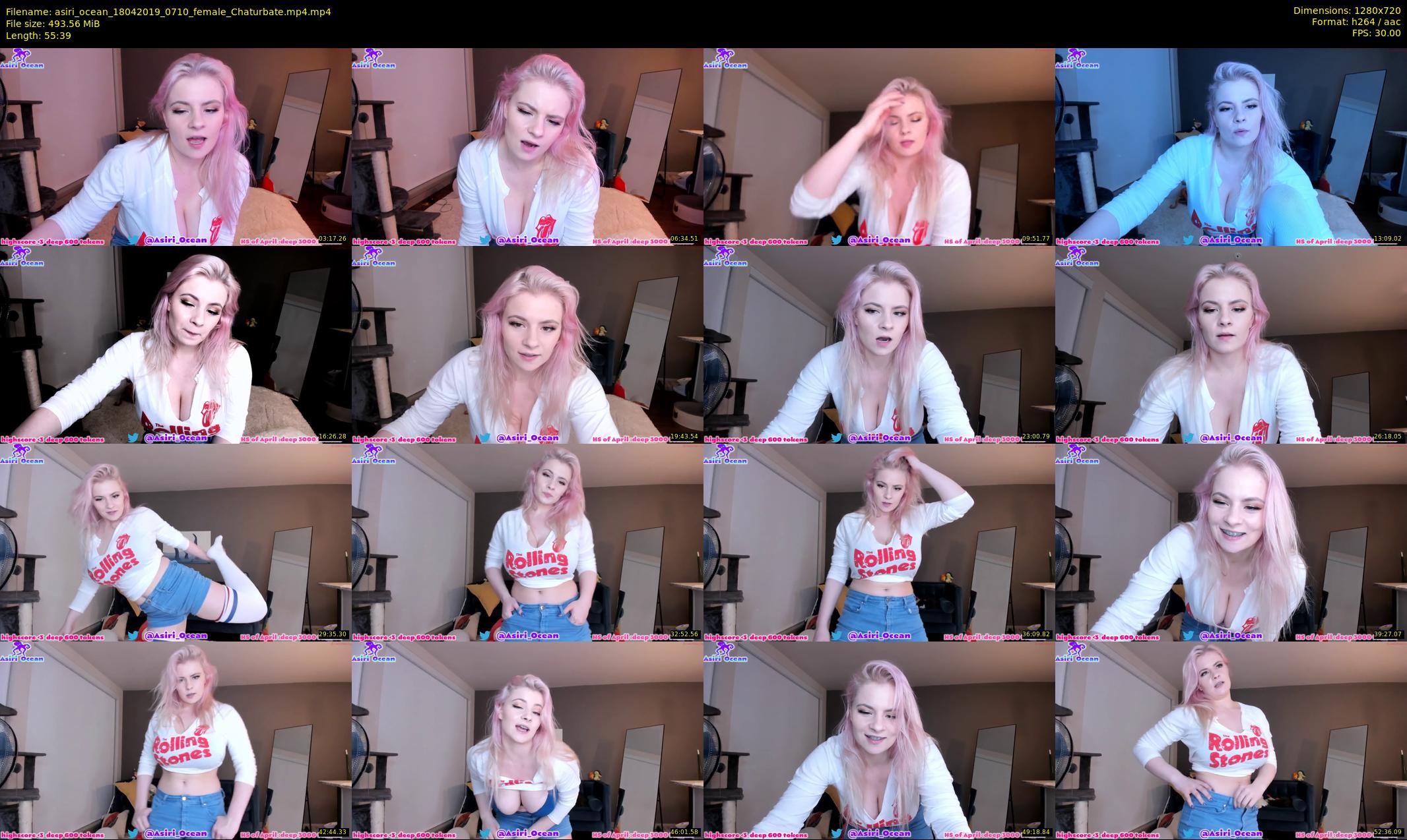 asiri_ocean — 56 minute Chaturbate female cam show recording, 720p, Apr 18, 2019