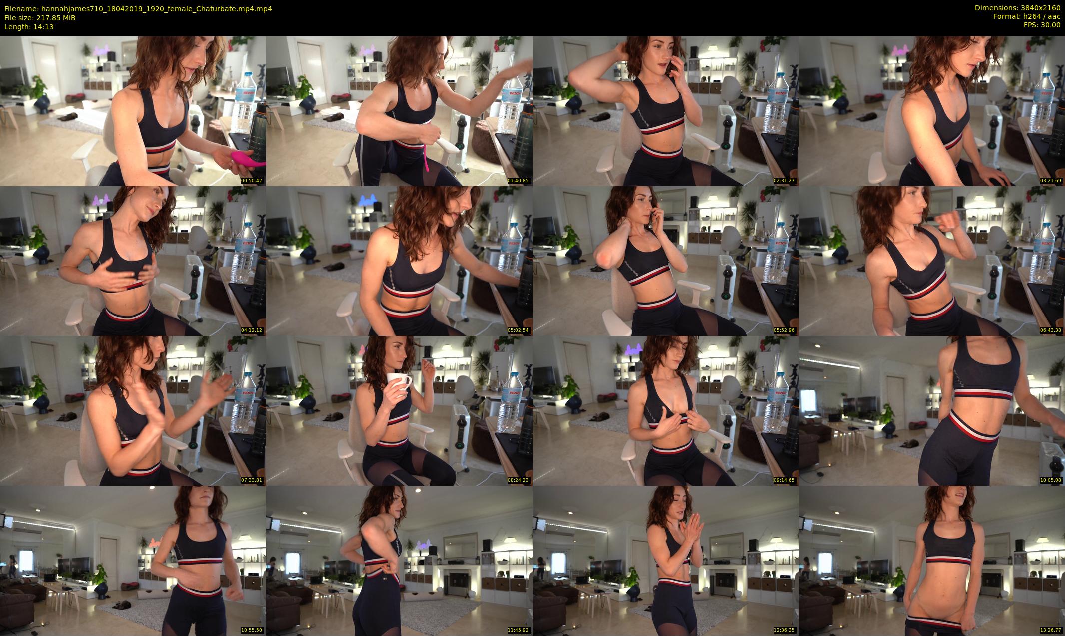 hannahjames710 — 15 minute Chaturbate female cam show recording, 4K, Apr 18, 2019