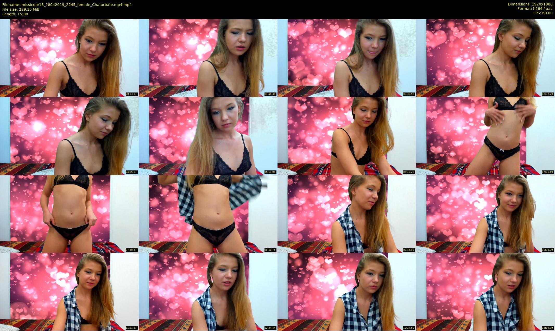 missicute18 — 15 minute Chaturbate female cam show recording, 1080p, Apr 18, 2019