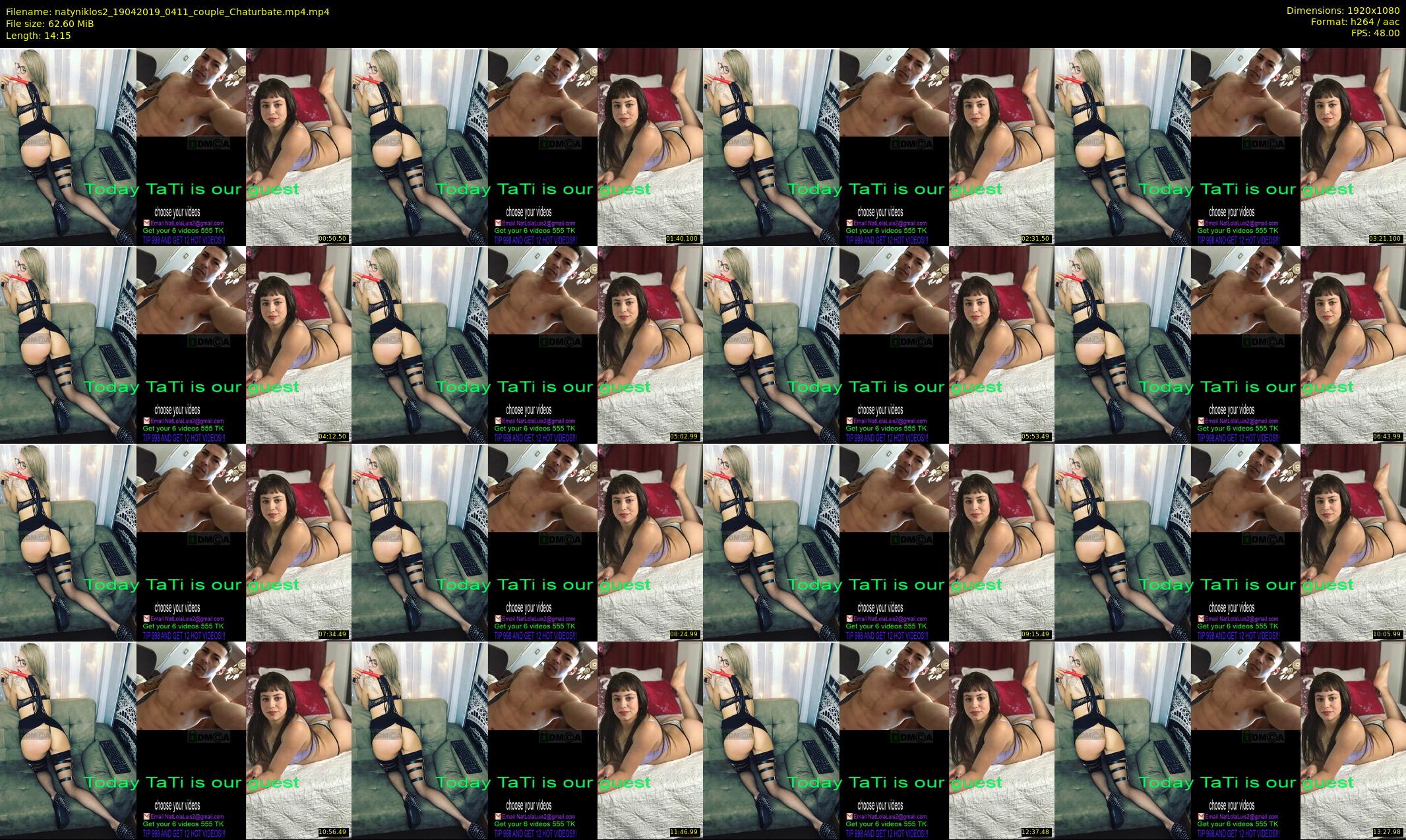 natyniklos2 — 15 minute Chaturbate couple cam show recording, 1080p, Apr 19, 2019