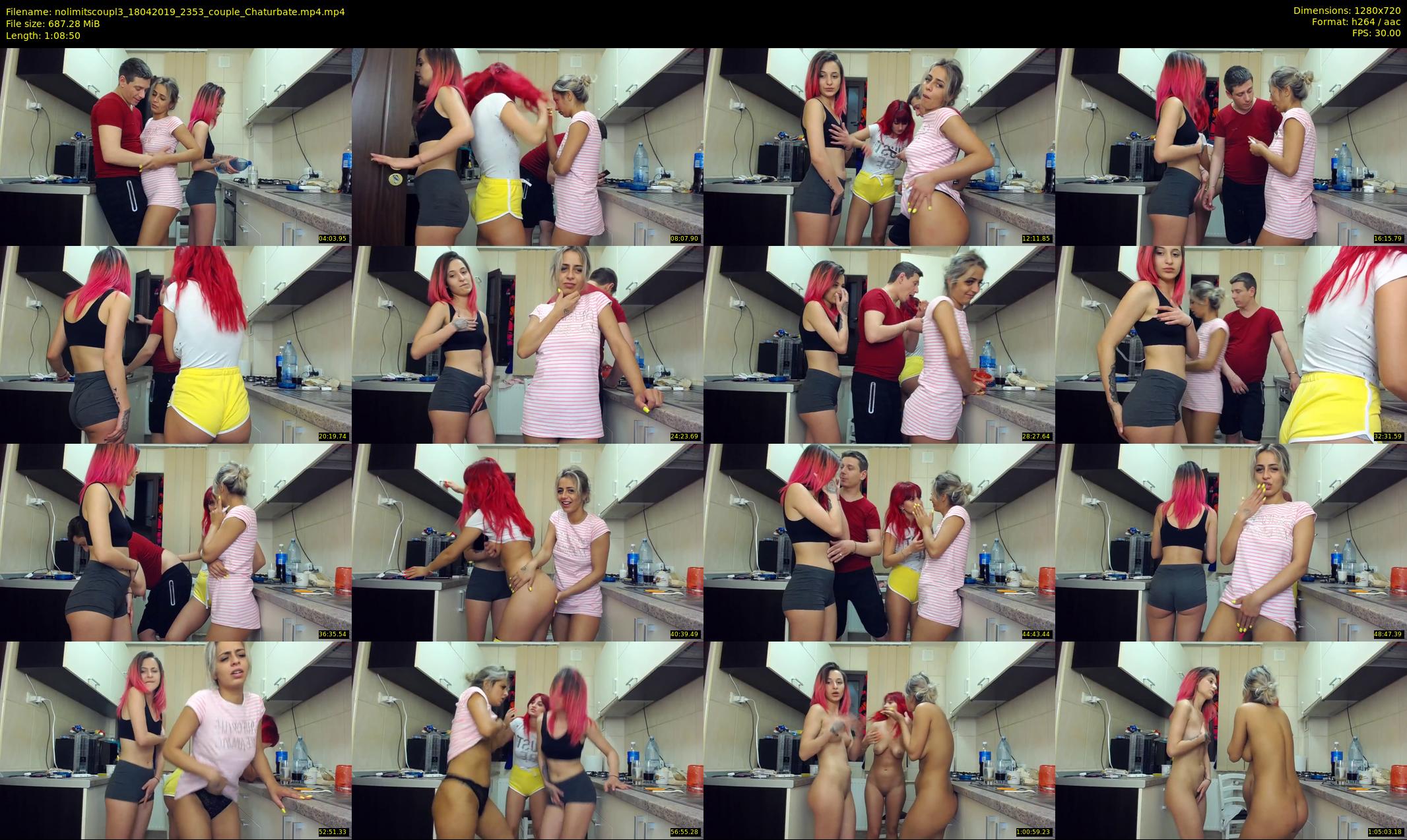 nolimitscoupl3 — 69 minute Chaturbate couple cam show recording, 720p, Apr 18, 2019