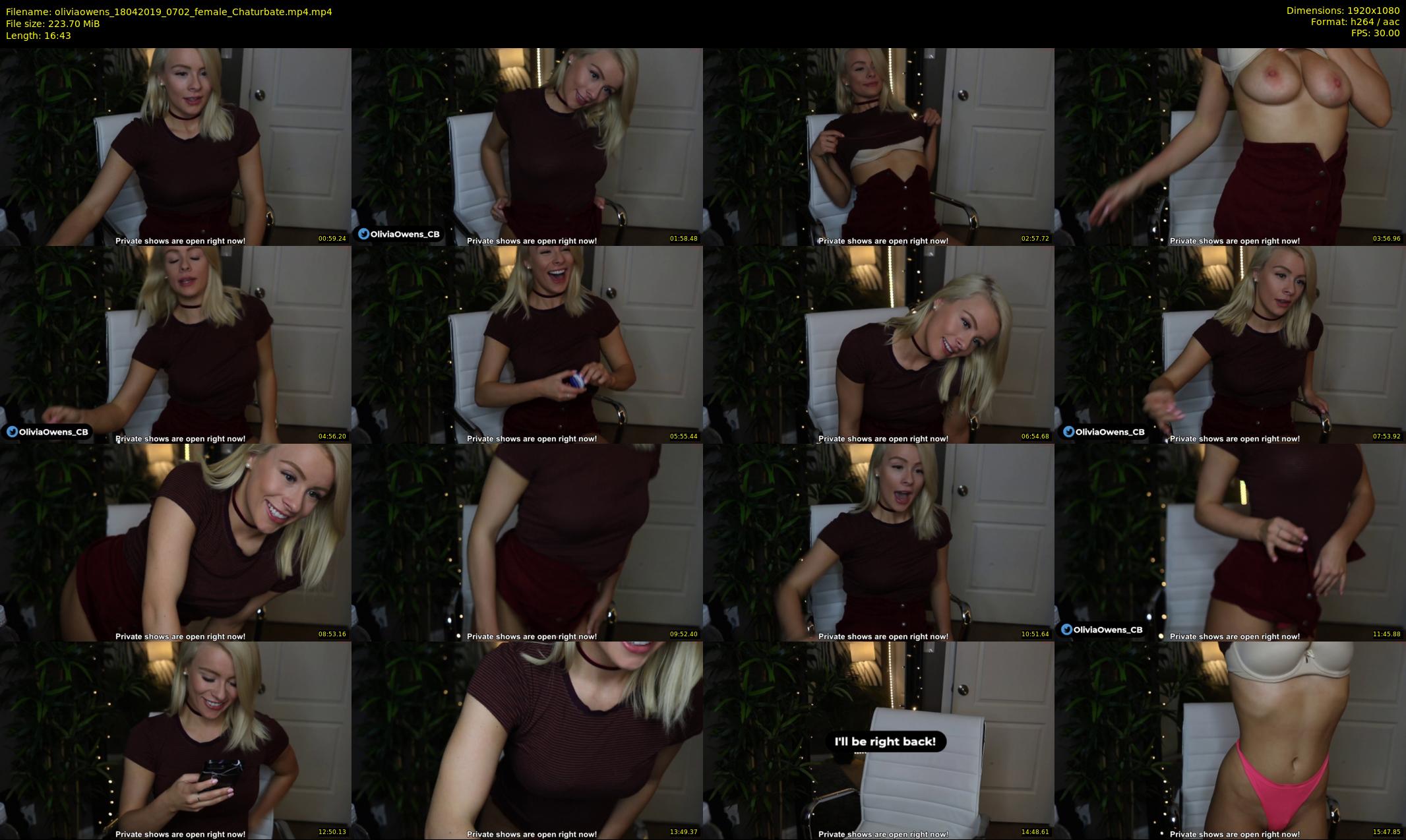 oliviaowens — 17 minute Chaturbate female cam show recording, 1080p, Apr 18, 2019