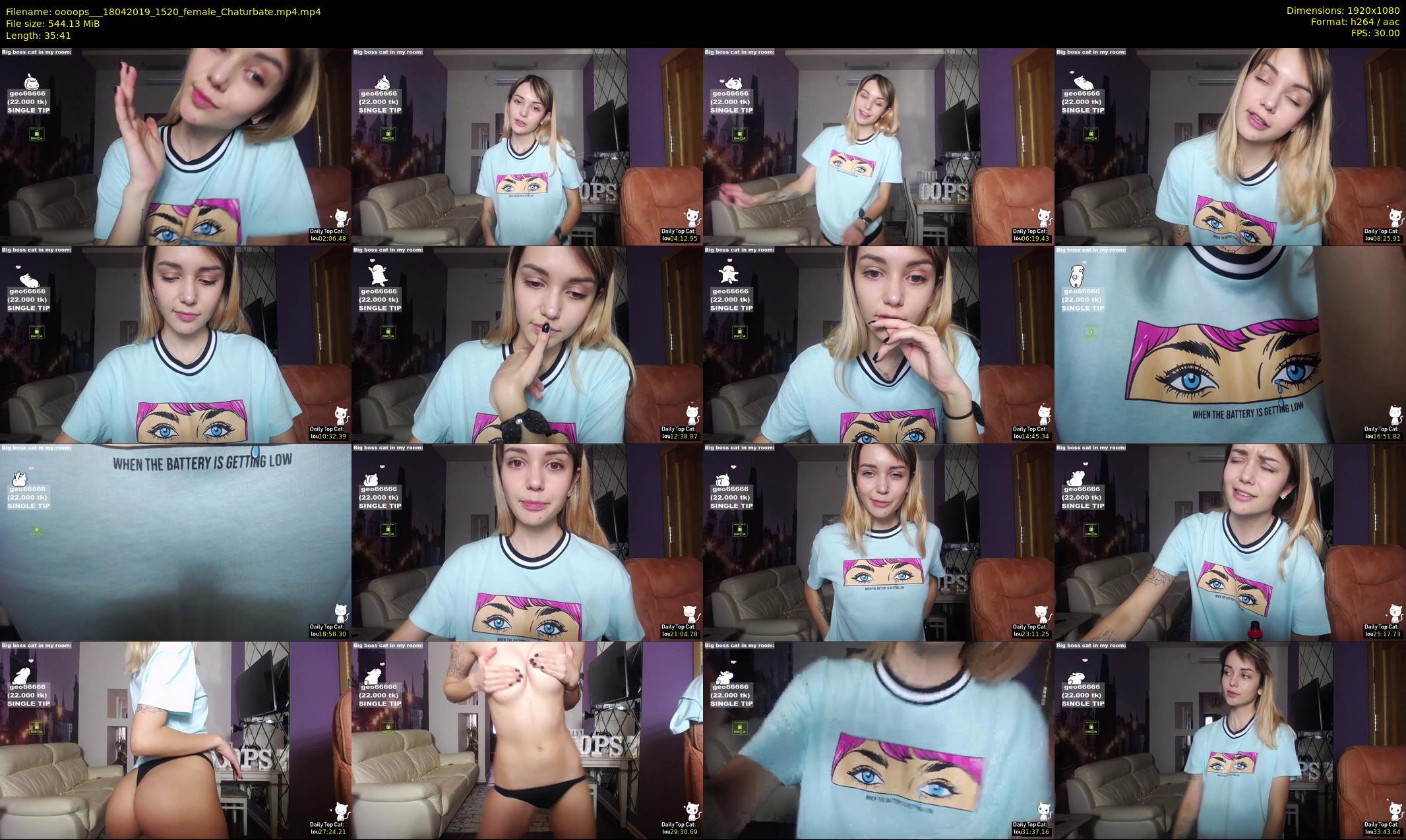 oooops__ — 36 minute Chaturbate female cam show recording, 1080p, Apr 18, 2019