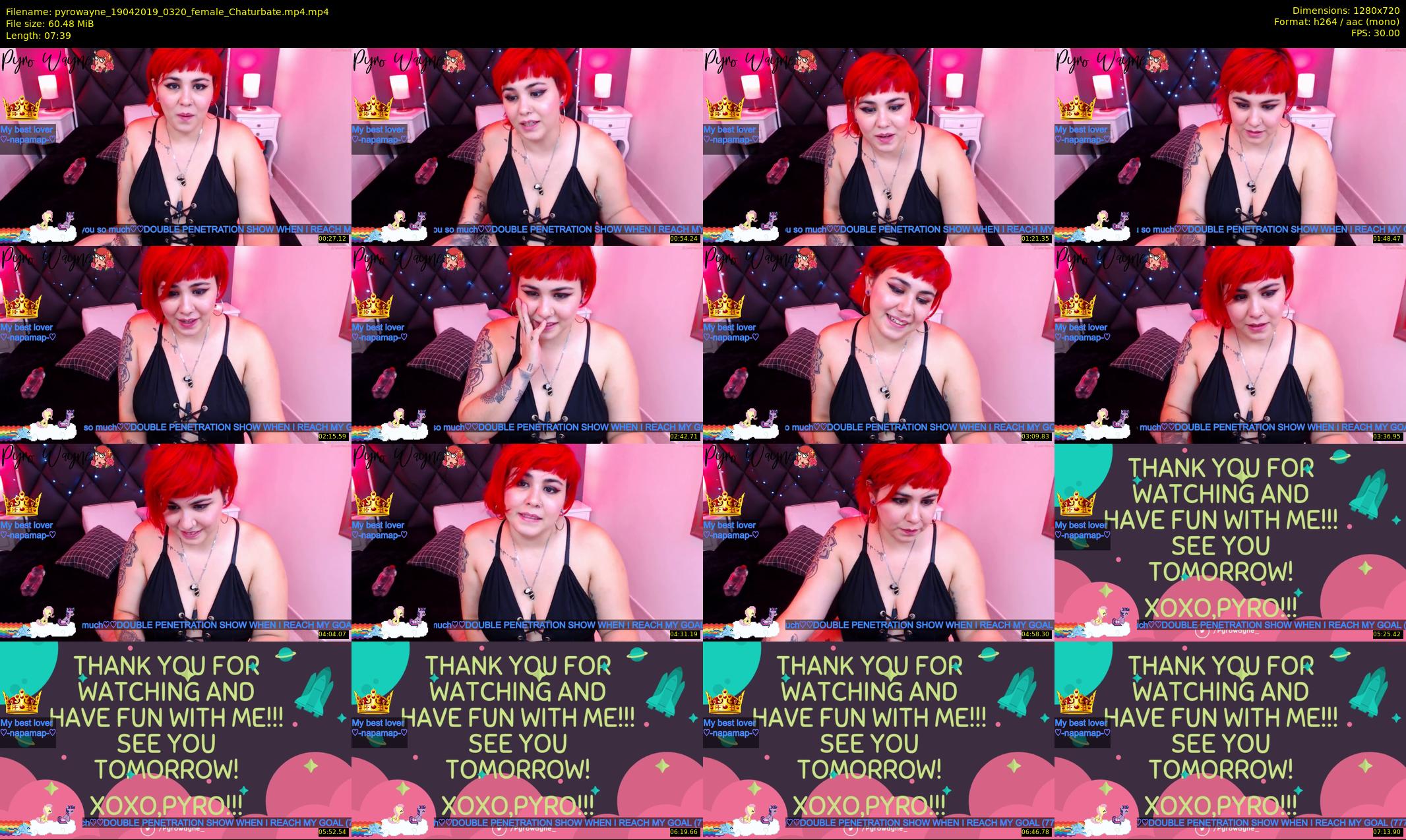pyrowayne — 8 minute Chaturbate female cam show recording, 720p, Apr 19, 2019