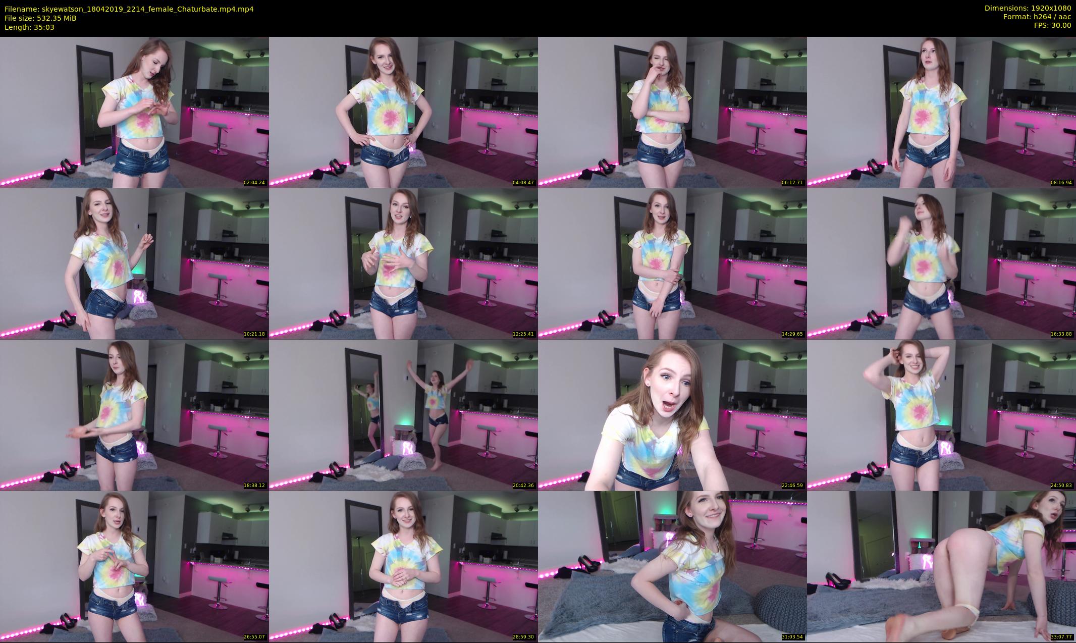 skyewatson — 36 minute Chaturbate female cam show recording, 1080p, Apr 18, 2019
