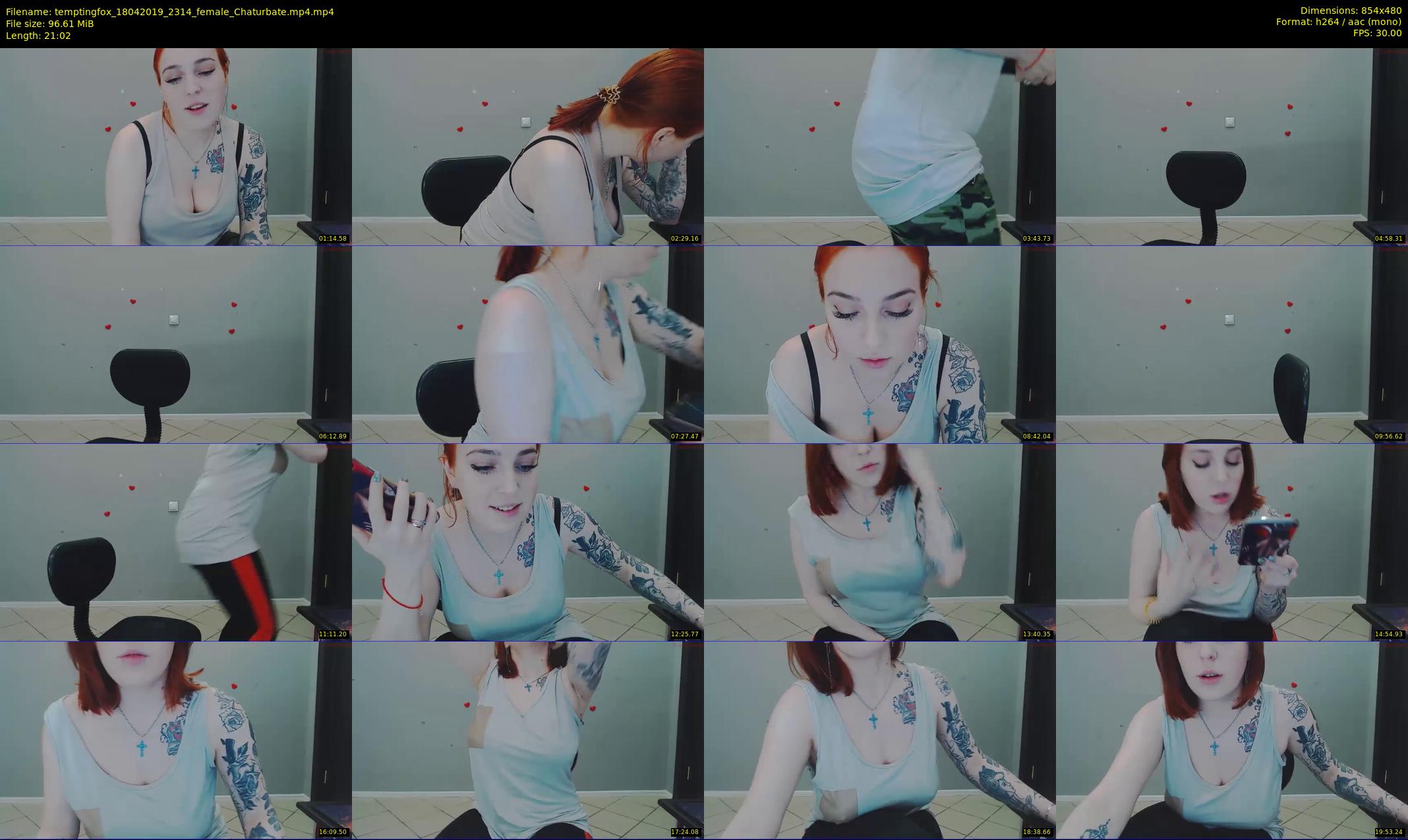 temptingfox — 22 minute Chaturbate female cam show recording, 480p, Apr 18, 2019
