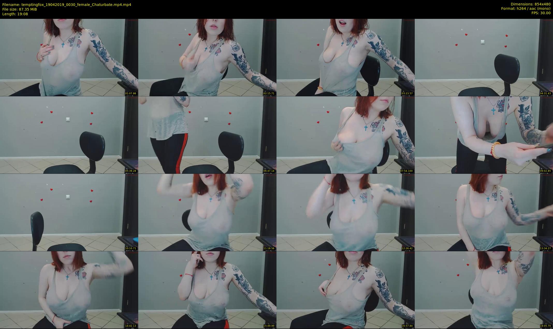 temptingfox — 20 minute Chaturbate female cam show recording, 480p, Apr 19, 2019