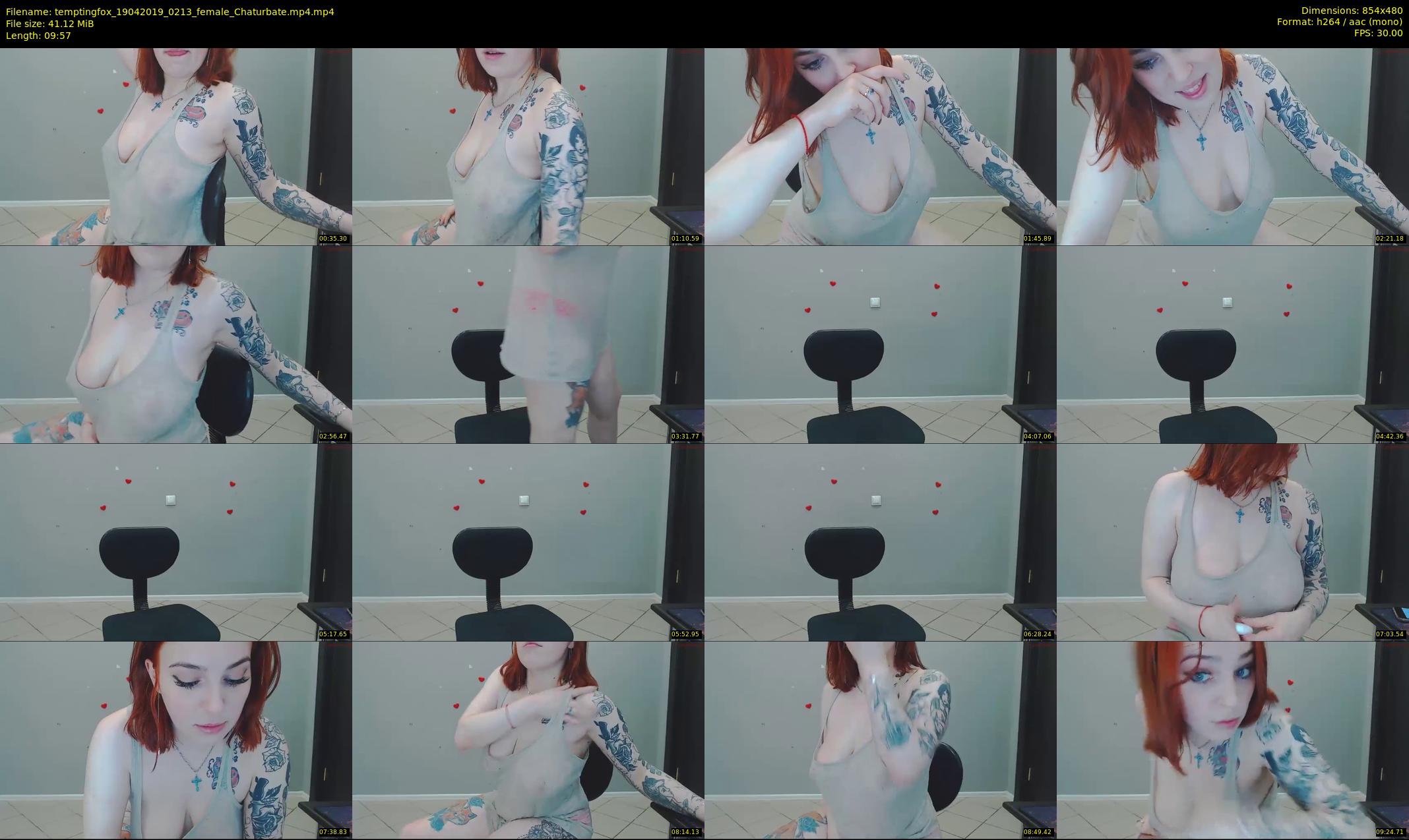 temptingfox — 10 minute Chaturbate female cam show recording, 480p, Apr 19, 2019