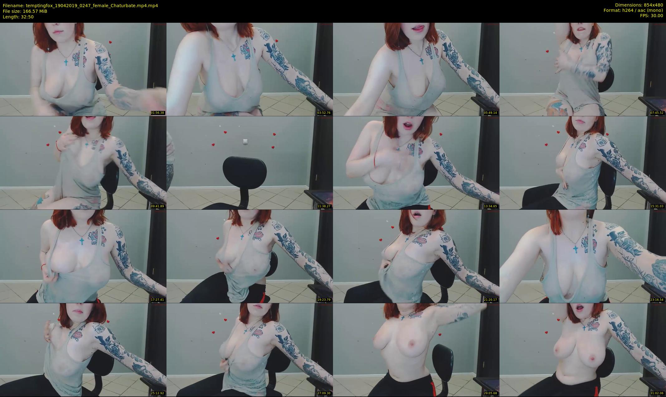 temptingfox — 33 minute Chaturbate female cam show recording, 480p, Apr 19, 2019