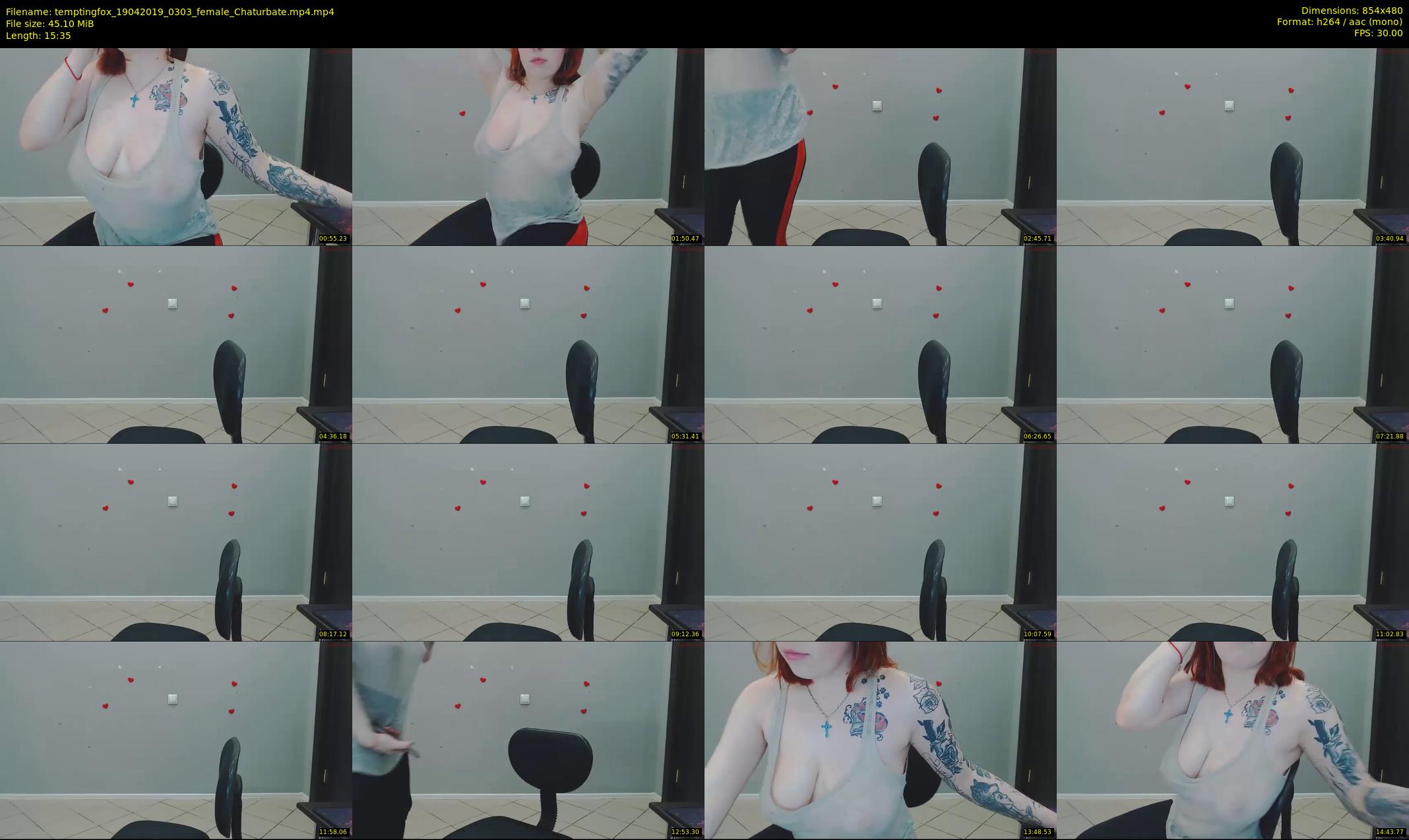temptingfox — 16 minute Chaturbate female cam show recording, 480p, Apr 19, 2019
