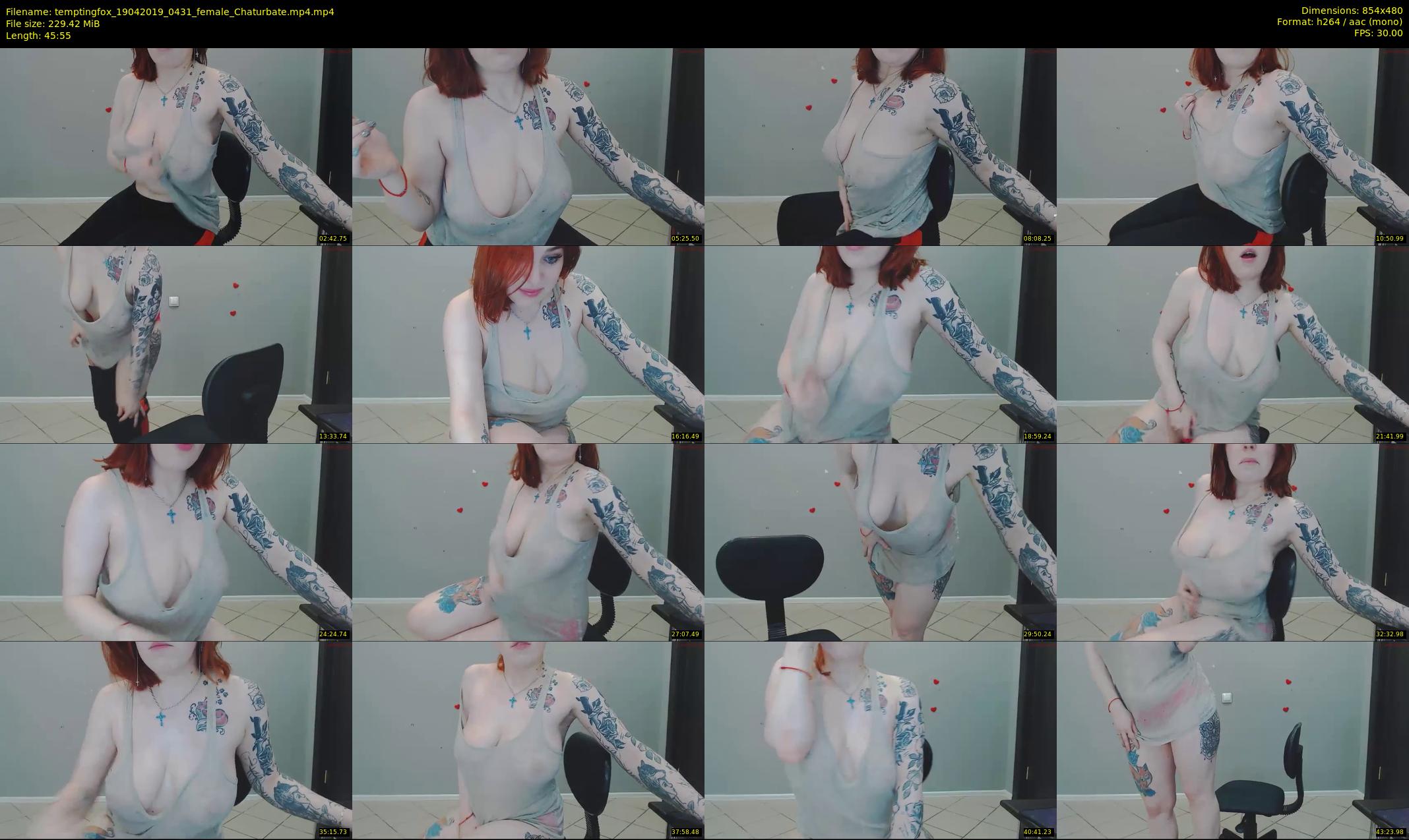 temptingfox — 46 minute Chaturbate female cam show recording, 480p, Apr 19, 2019