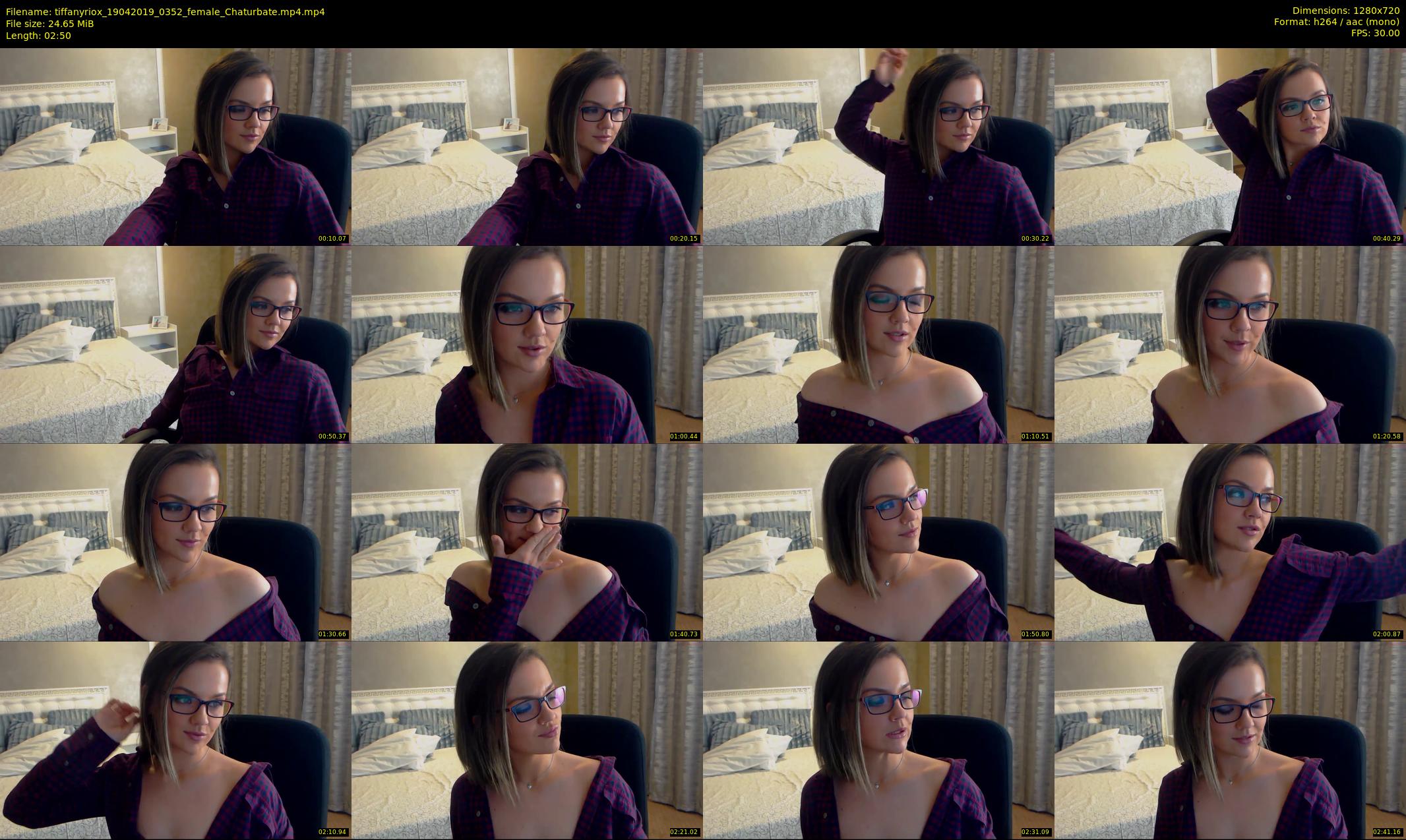 tiffanyriox — 3 minute Chaturbate female cam show recording, 720p, Apr 19, 2019