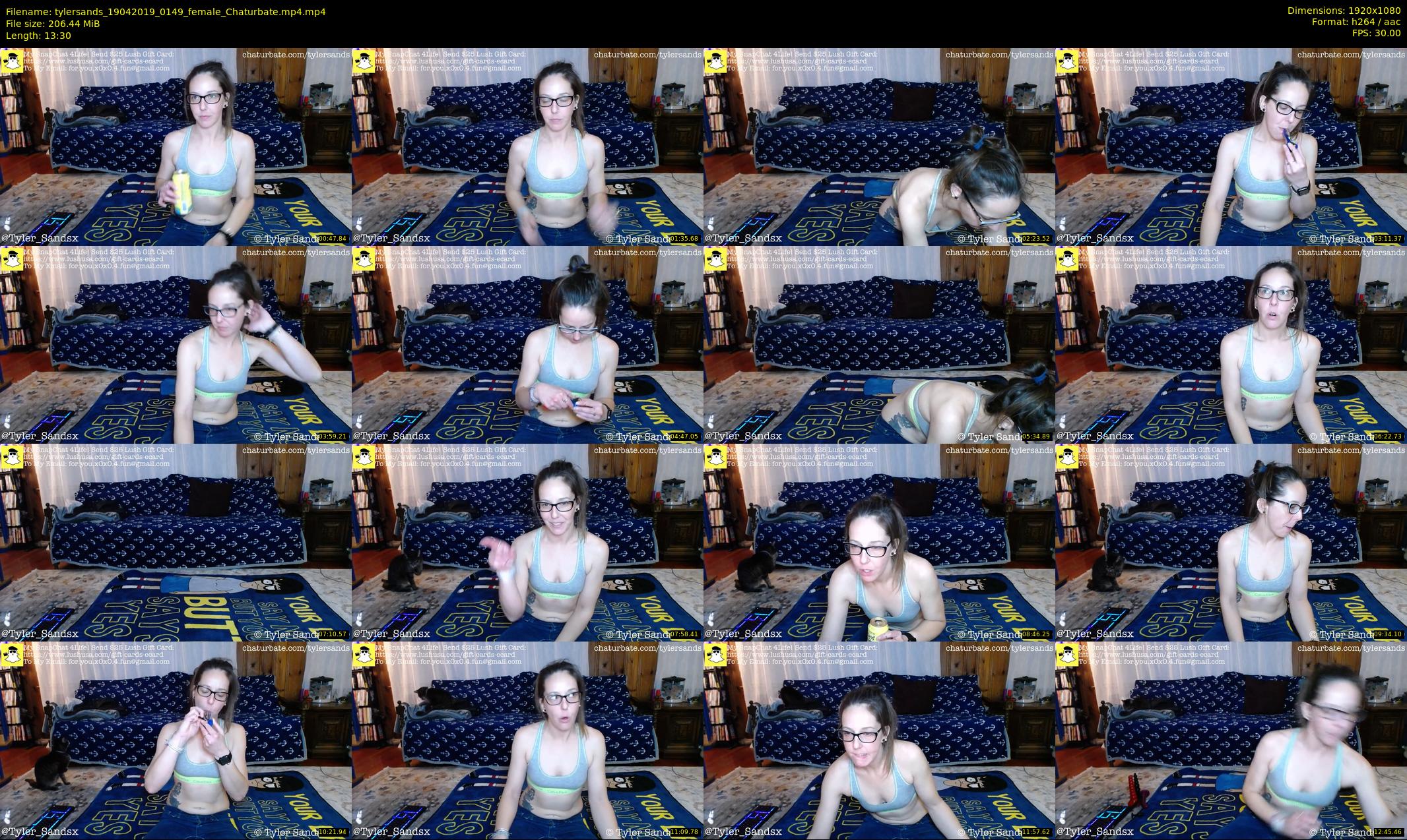 tylersands — 14 minute Chaturbate female cam show recording, 1080p, Apr 19, 2019