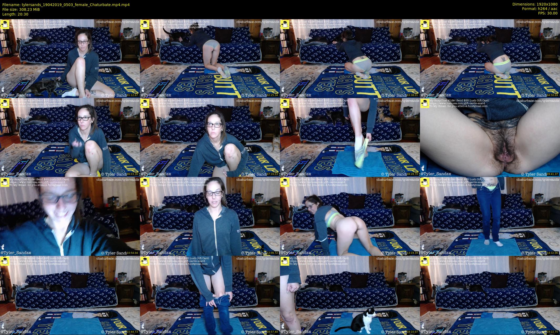 tylersands — 21 minute Chaturbate female cam show recording, 1080p, Apr 19, 2019