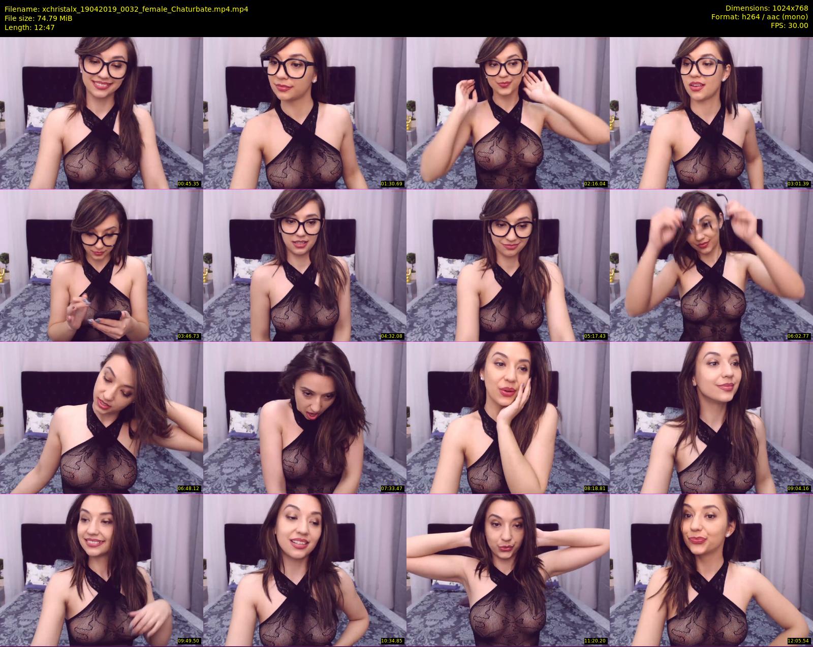 xchristalx — 13 minute Chaturbate female cam show recording, 720p, Apr 19, 2019