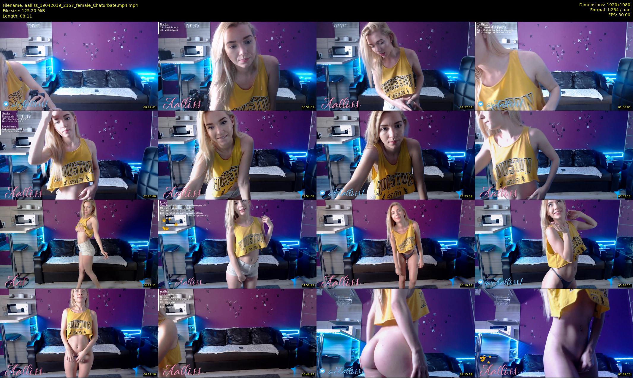 aalliss — 9 minute Chaturbate female cam show recording, 1080p, Apr 19, 2019