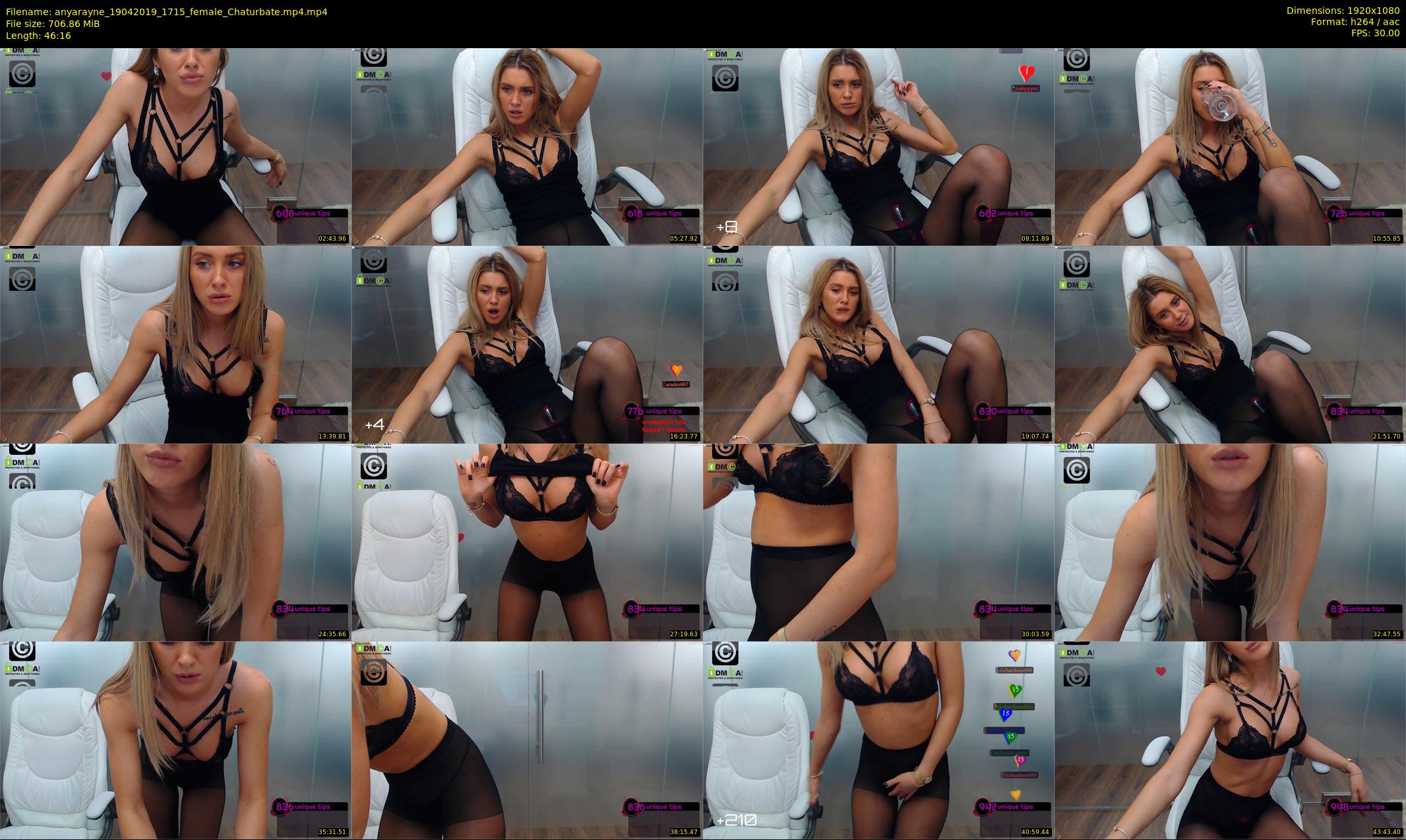 anyarayne — 47 minute Chaturbate female cam show recording, 1080p, Apr 19, 2019